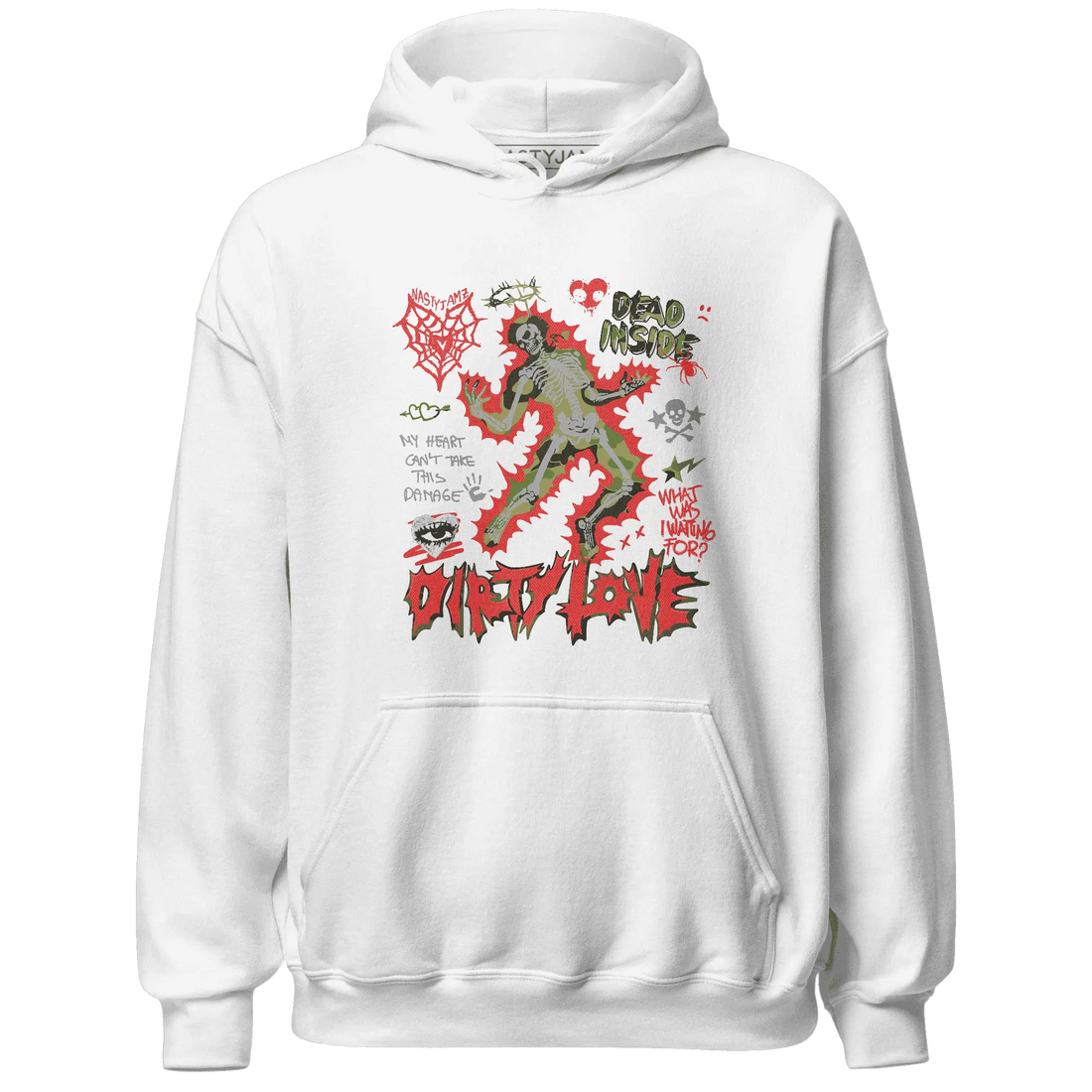 AM-90-Dark-Sage-Solar-Red-NastyJamz-Hoodie-Match-Dirty-Love-Skull