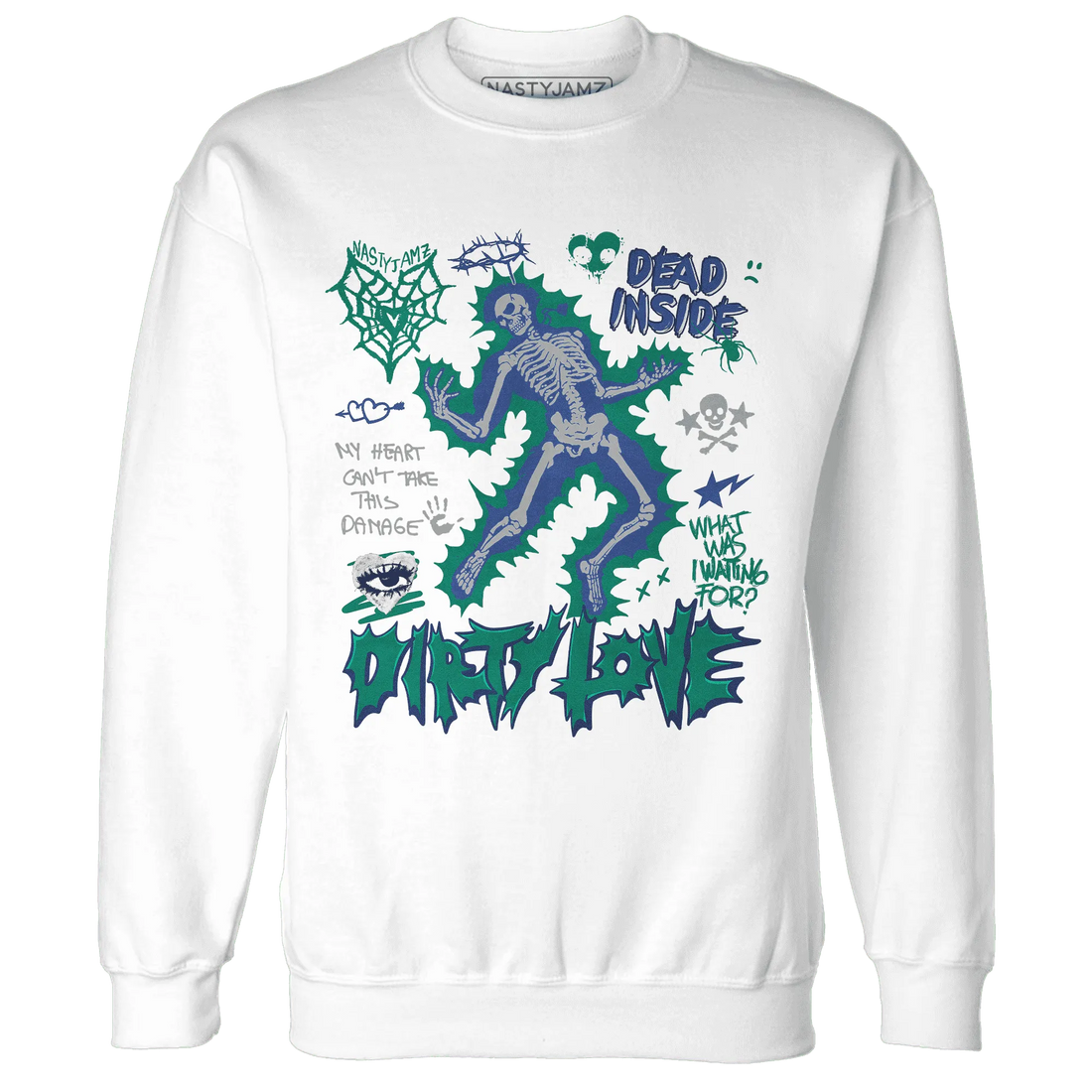 Dunk-Hyper-Royal-Malachite-NastyJamz-Sweatshirt-Match-Dirty-Love-Skull