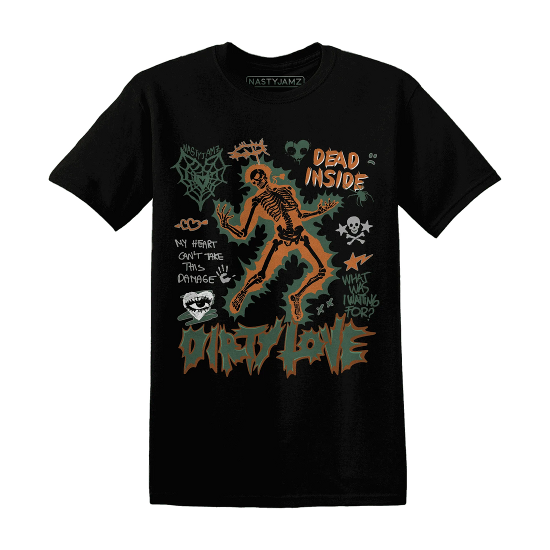 Dunk-Low-Ceramic-NastyJamz-T-Shirt-Match-Dirty-Love-Skull