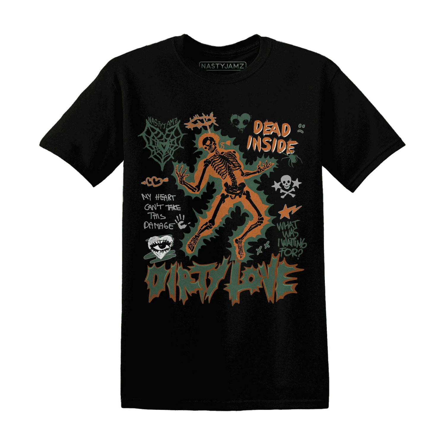 Dunk-Low-Ceramic-NastyJamz-T-Shirt-Match-Dirty-Love-Skull