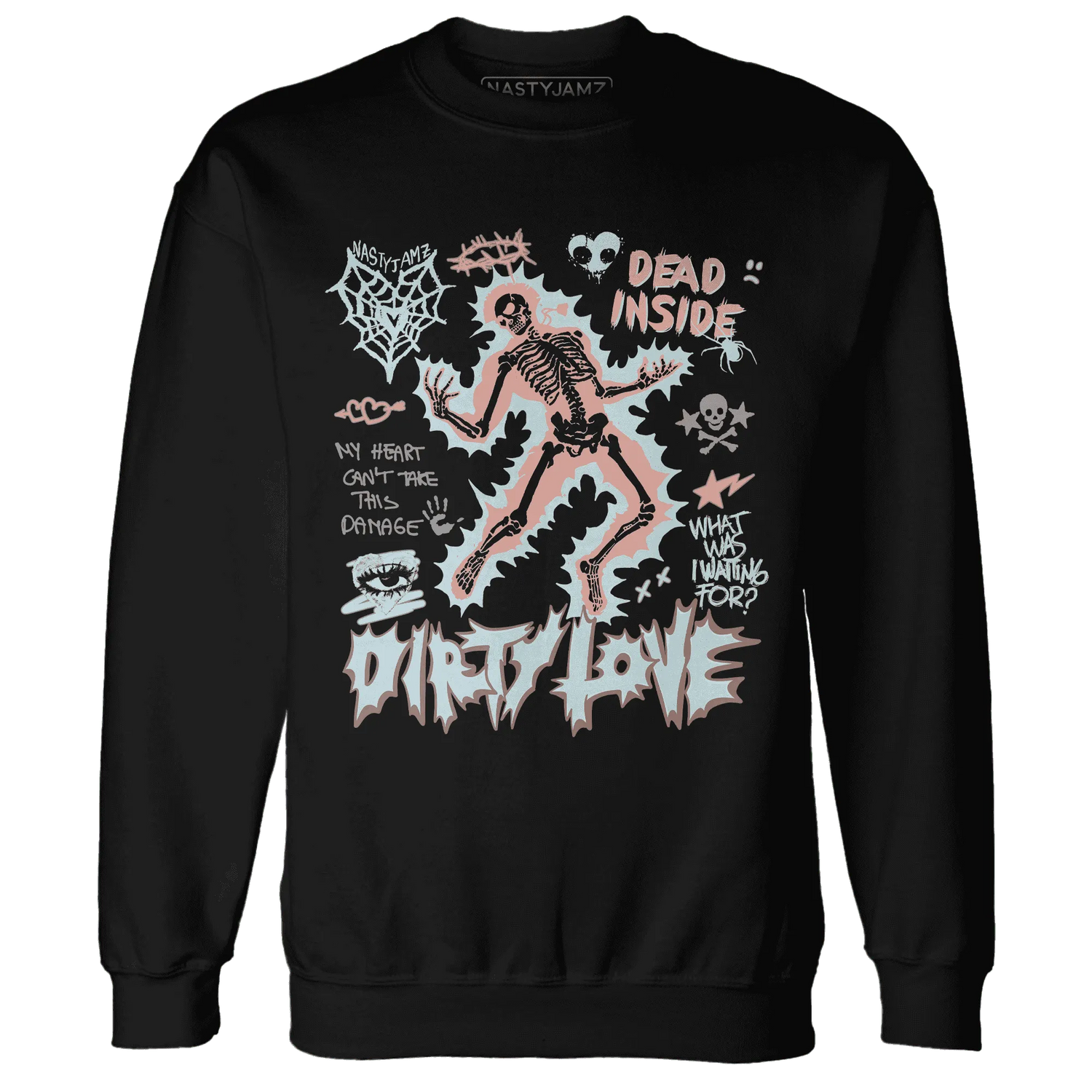 Dunk-Low-Glacier-Blue-Arctic-Orange-NastyJamz-Sweatshirt-Match-Dirty-Love-Skull