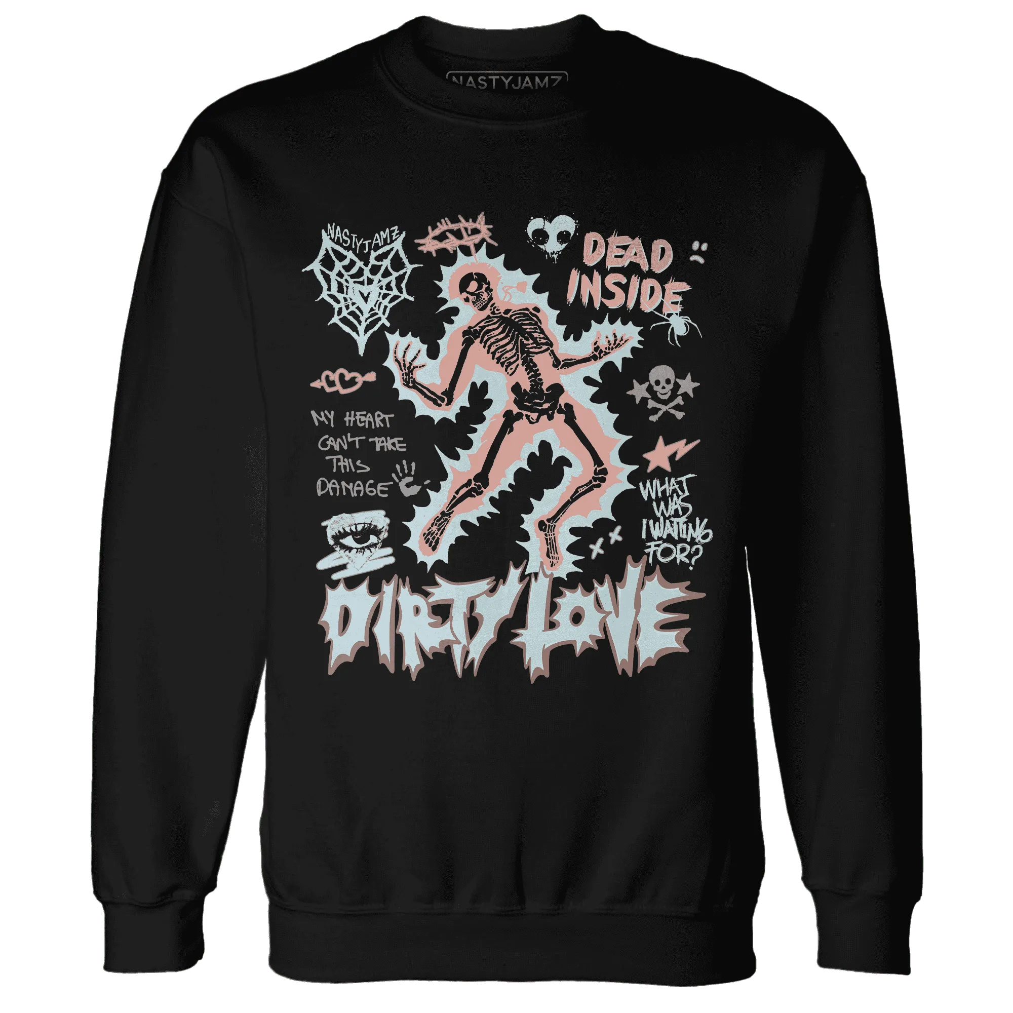 Dunk-Low-Glacier-Blue-Arctic-Orange-NastyJamz-Sweatshirt-Match-Dirty-Love-Skull