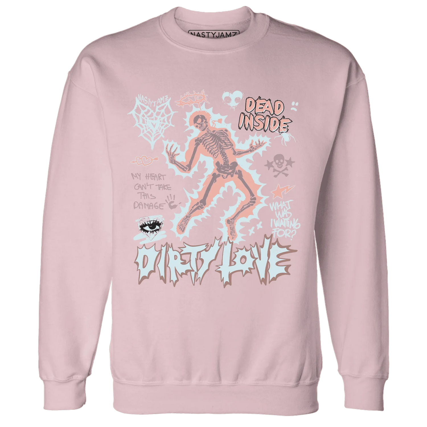 Dunk-Low-Glacier-Blue-Arctic-Orange-NastyJamz-Sweatshirt-Match-Dirty-Love-Skull