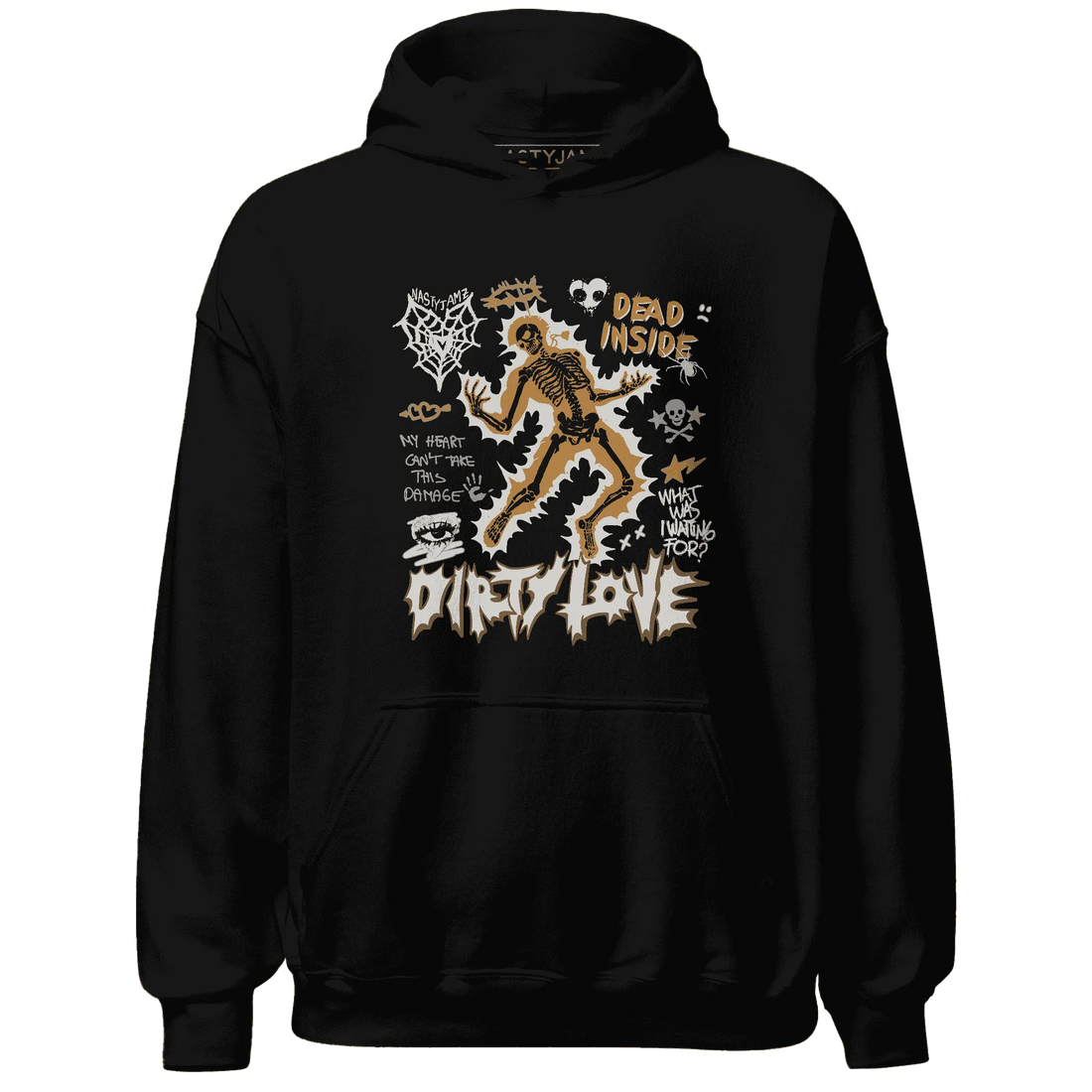 Dunk-Low-Retro-Wheat-Orange-NastyJamz-Hoodie-Match-Dirty-Love-Skull