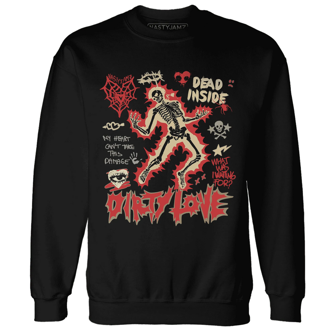 Dunk-Strawberry-Waffle-NastyJamz-Sweatshirt-Match-Dirty-Love-Skull