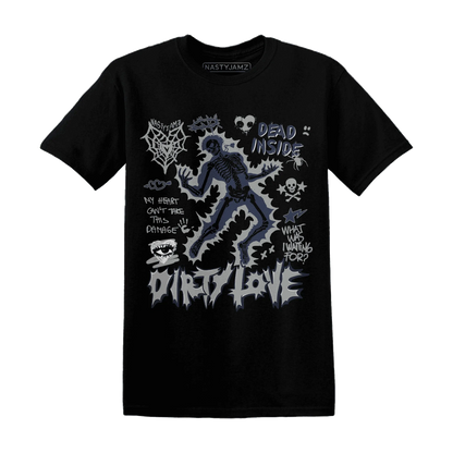 VaporMax-Plus-Midnight-Navy-White-Metallic-Silver-T-Shirt-Match-Dirty-Love-Skull