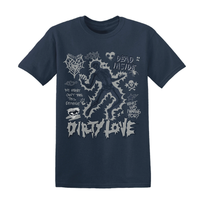VaporMax-Plus-Midnight-Navy-White-Metallic-Silver-T-Shirt-Match-Dirty-Love-Skull