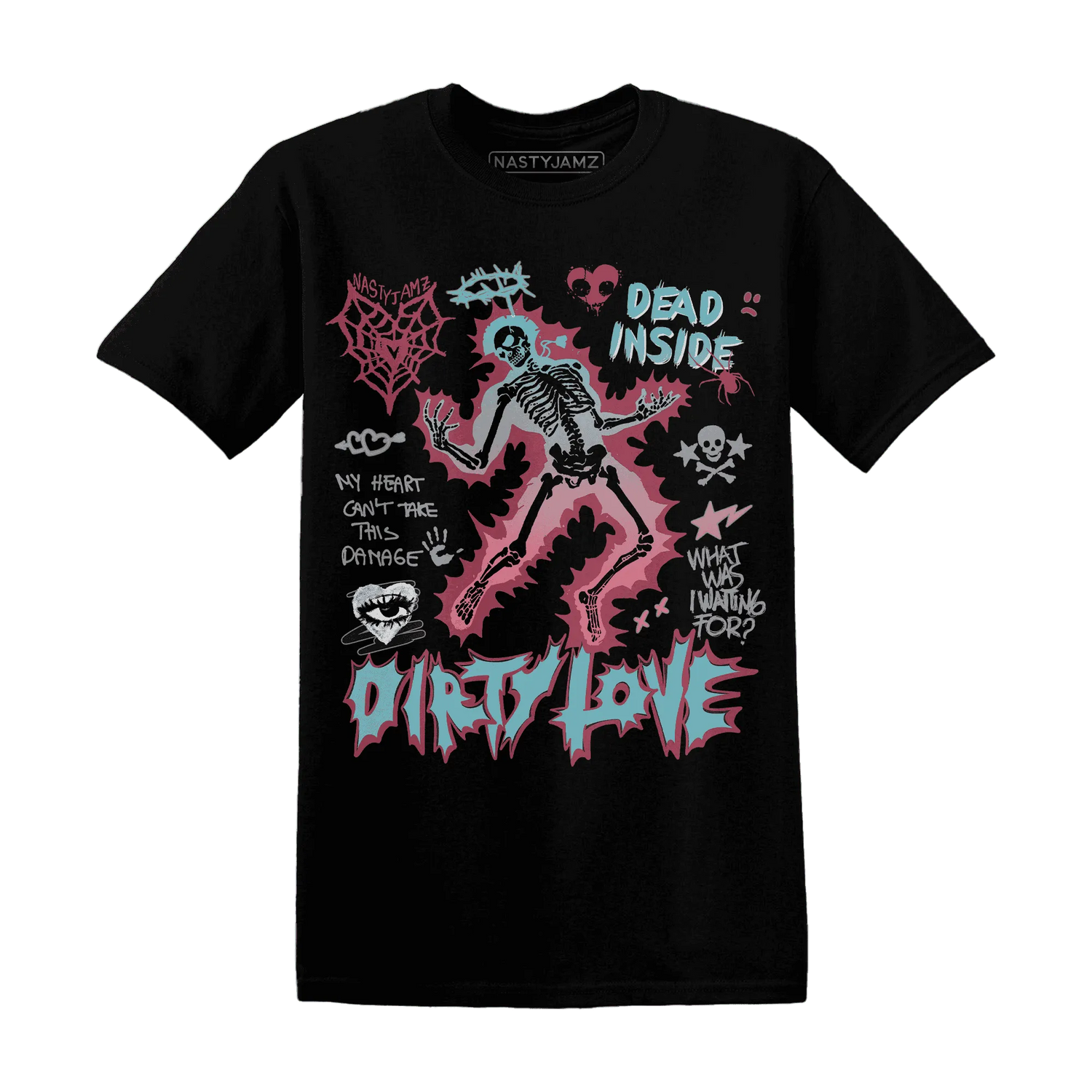 VaporMax-Plus-South-Beach-NastyJamz-T-Shirt-Match-Dirty-Love-Skull