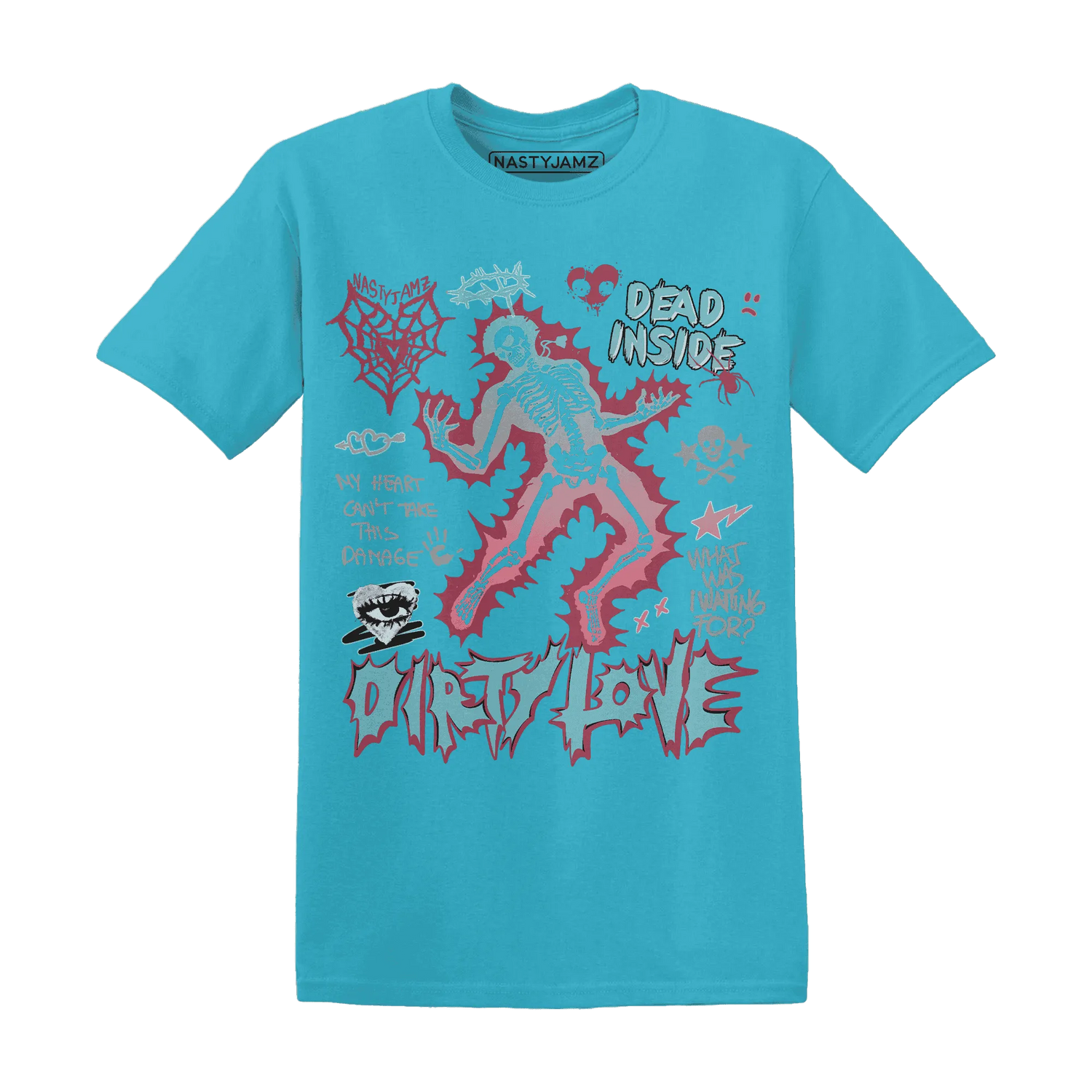 VaporMax-Plus-South-Beach-NastyJamz-T-Shirt-Match-Dirty-Love-Skull