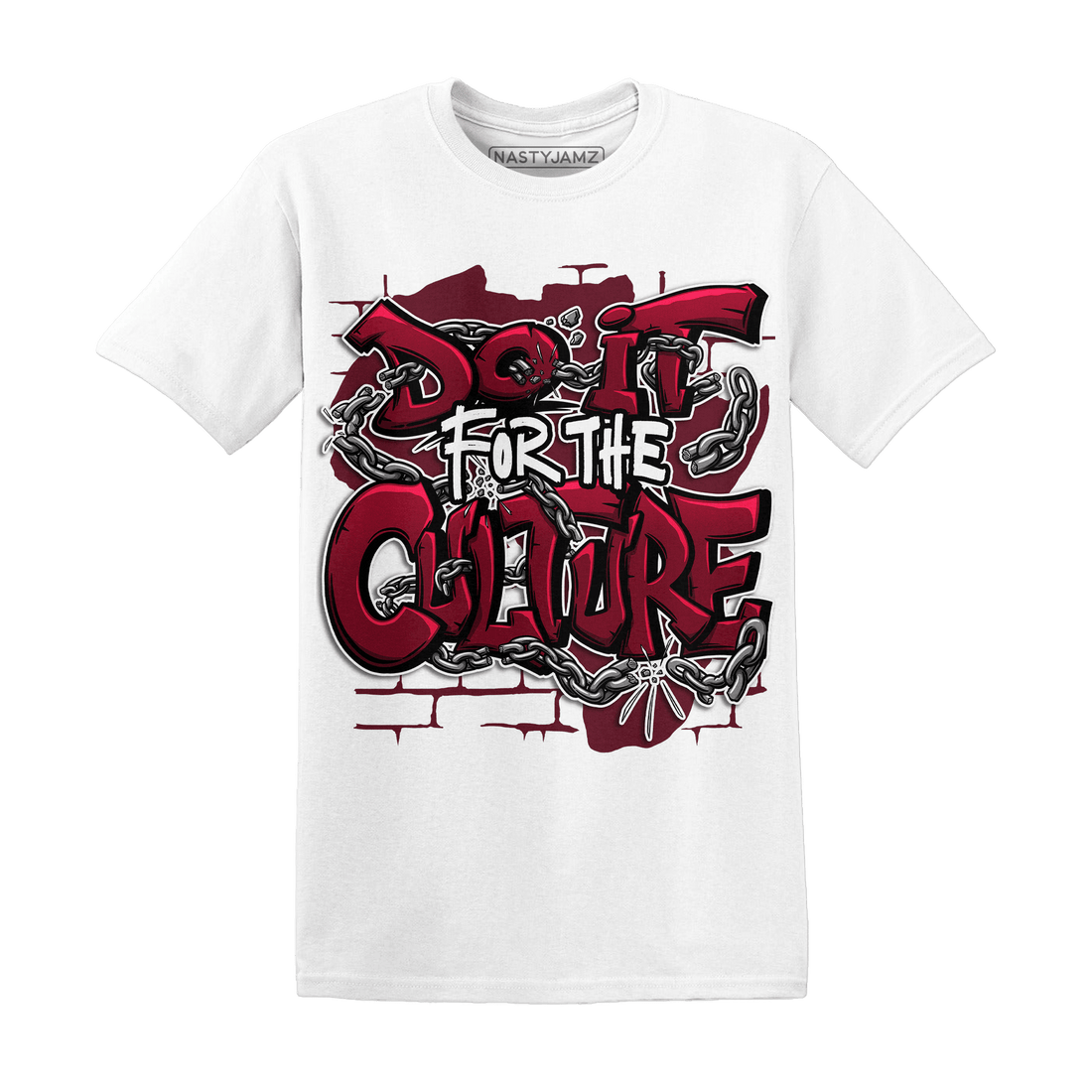 High White Team Red 1s T Shirt Match Do It For Culture - NastyJamz