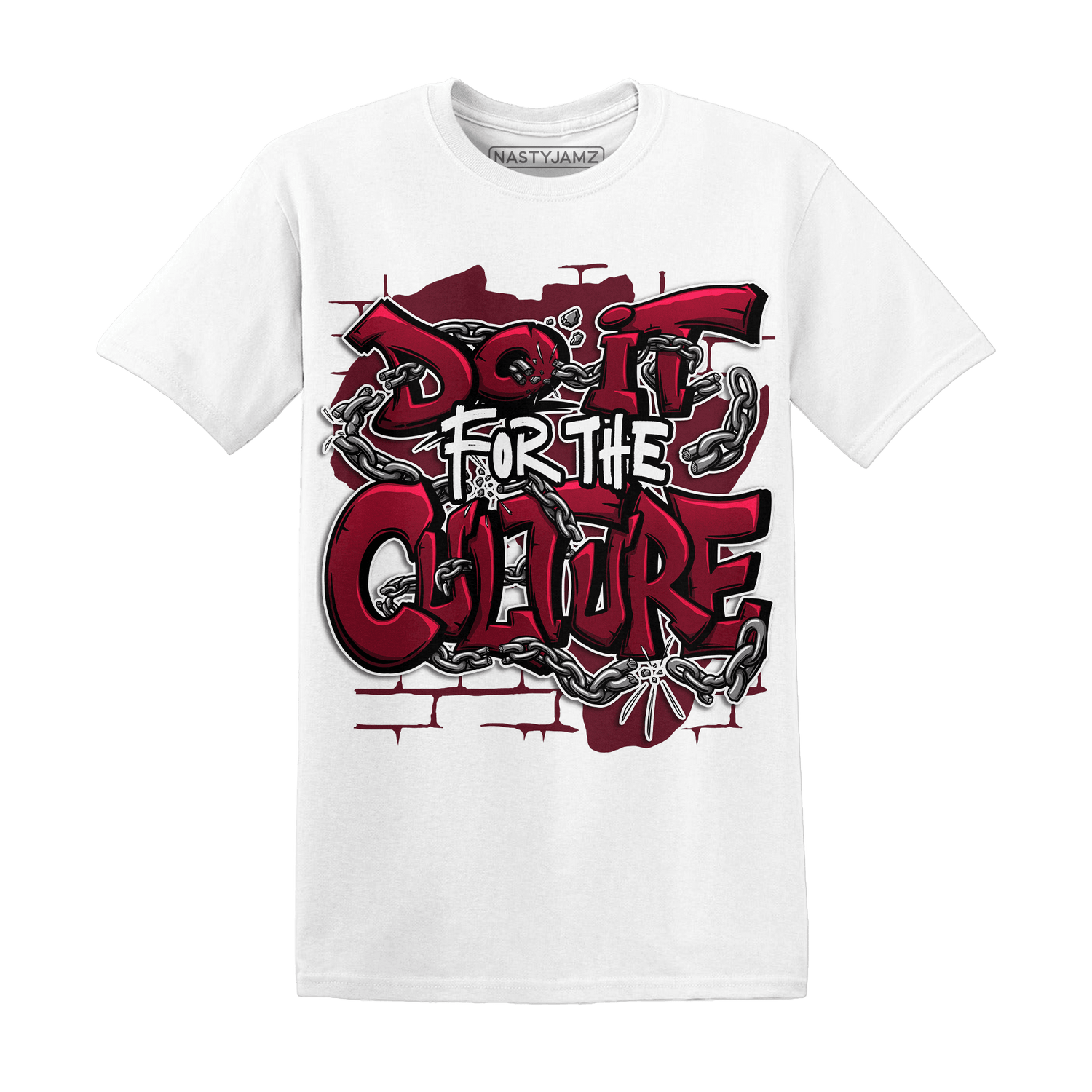 High White Team Red 1s T Shirt Match Do It For Culture - NastyJamz