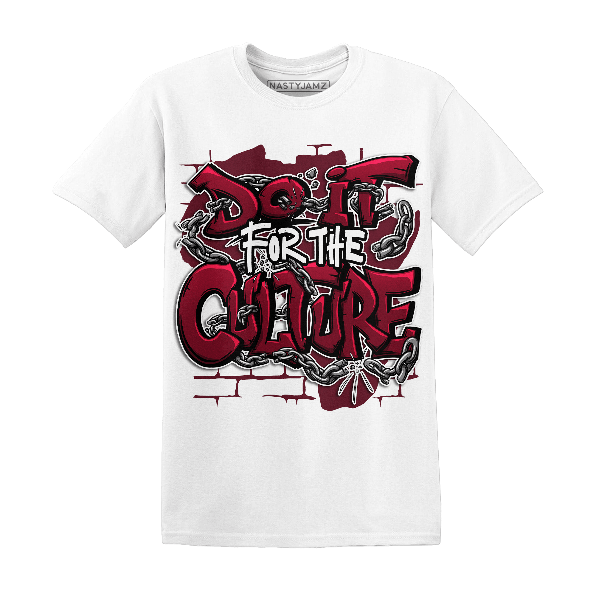 High White Team Red 1s T Shirt Match Do It For Culture - NastyJamz