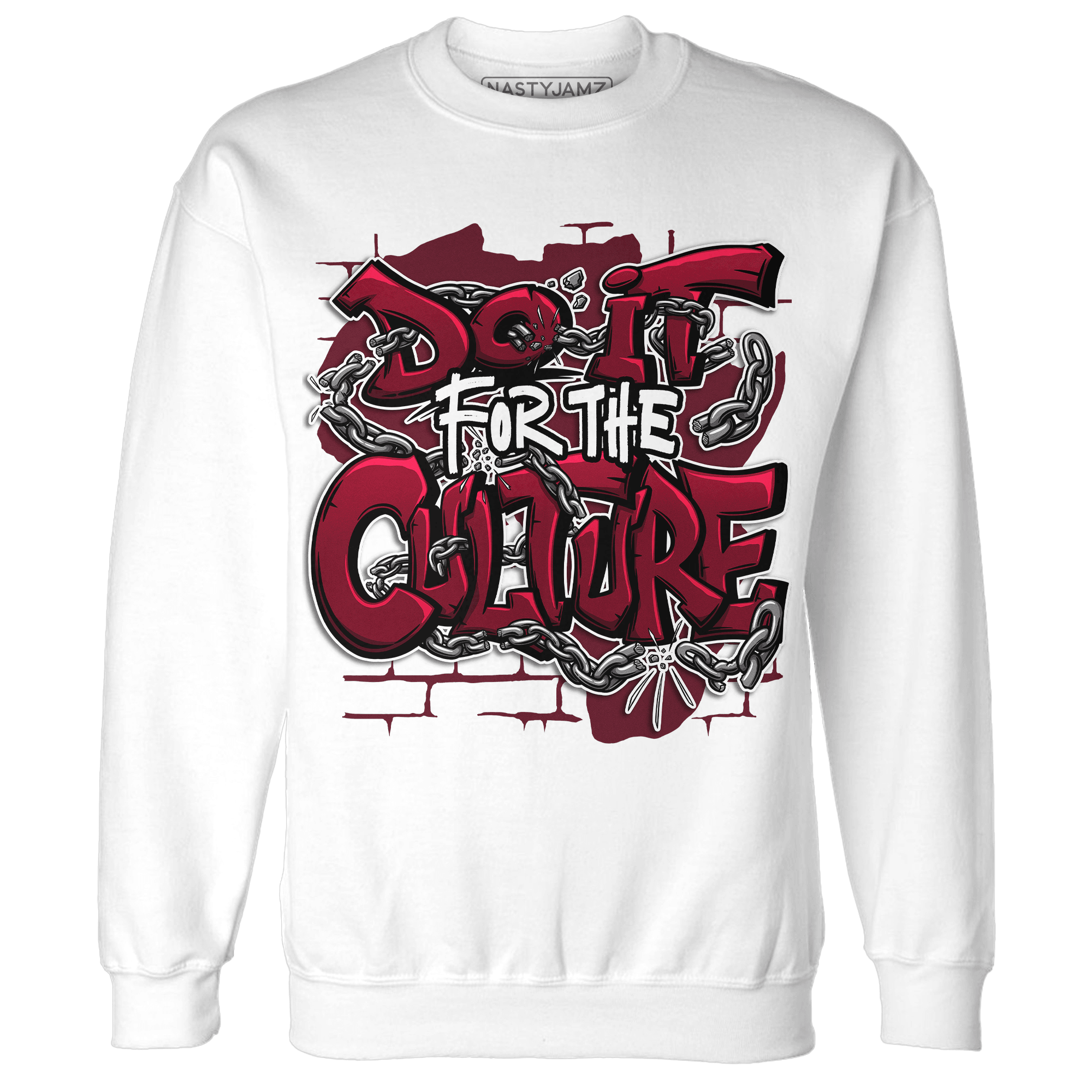 High White Team Red 1s Sweatshirt Match Do It For Culture - NastyJamz