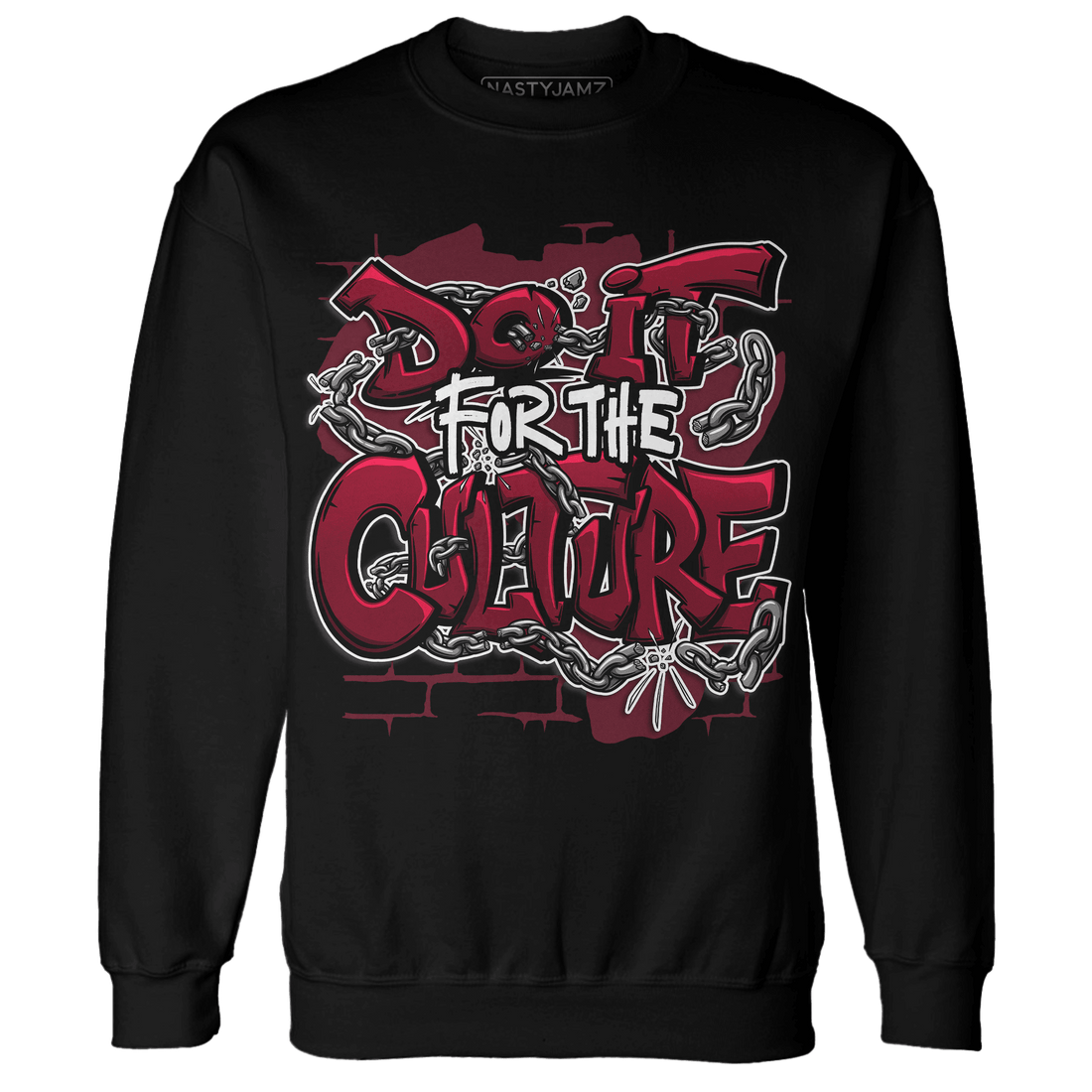 High White Team Red 1s Sweatshirt Match Do It For Culture - NastyJamz
