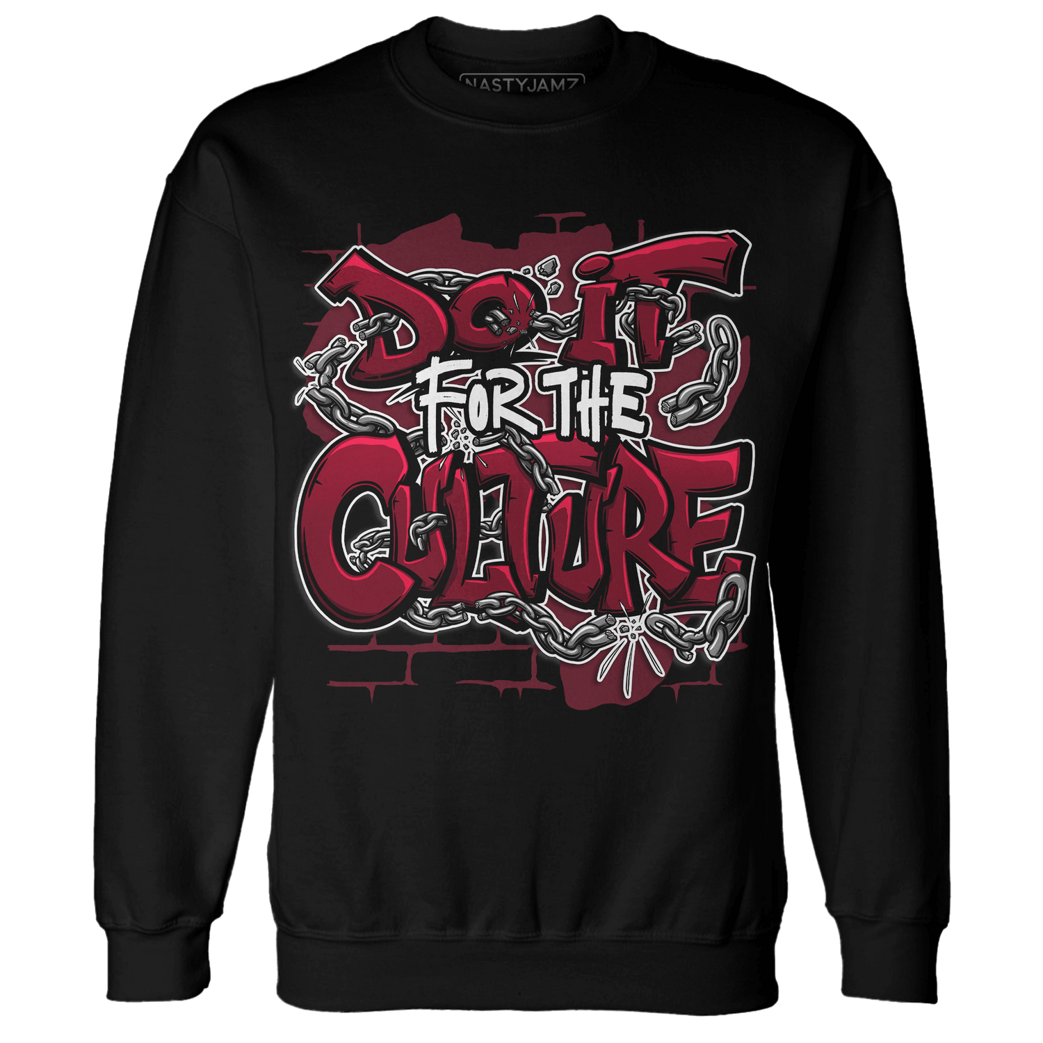 High White Team Red 1s Sweatshirt Match Do It For Culture - NastyJamz
