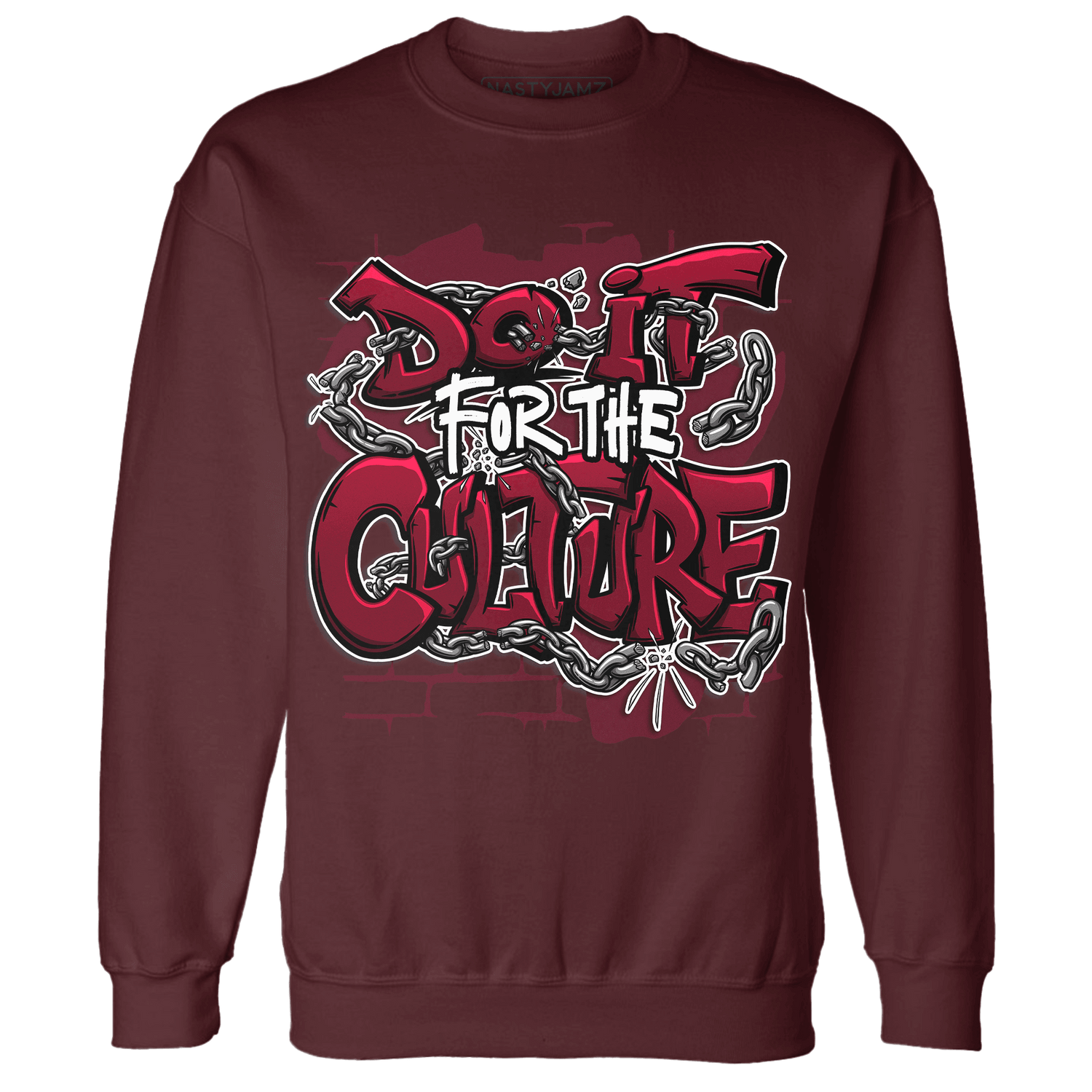 High White Team Red 1s Sweatshirt Match Do It For Culture - NastyJamz