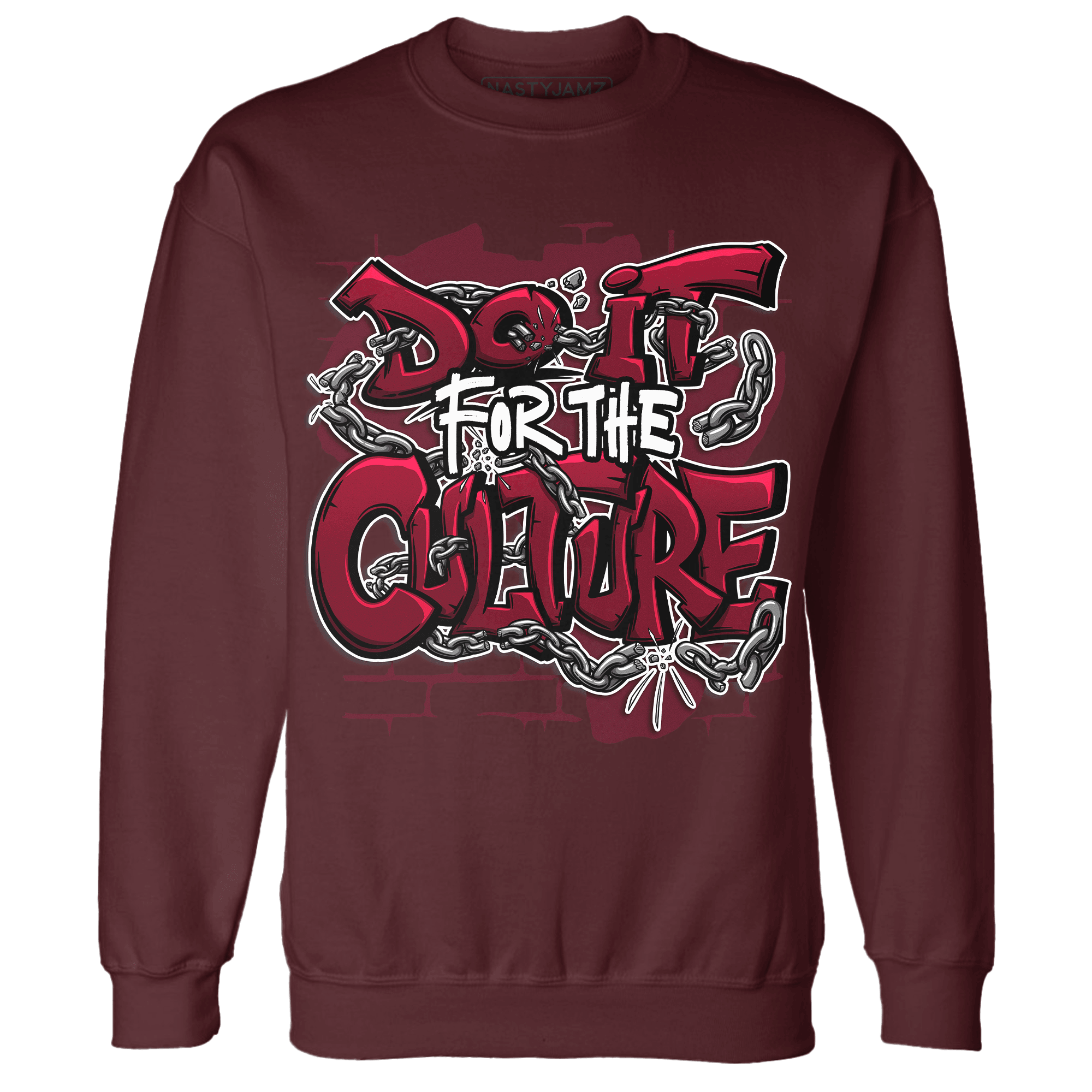 High White Team Red 1s Sweatshirt Match Do It For Culture - NastyJamz