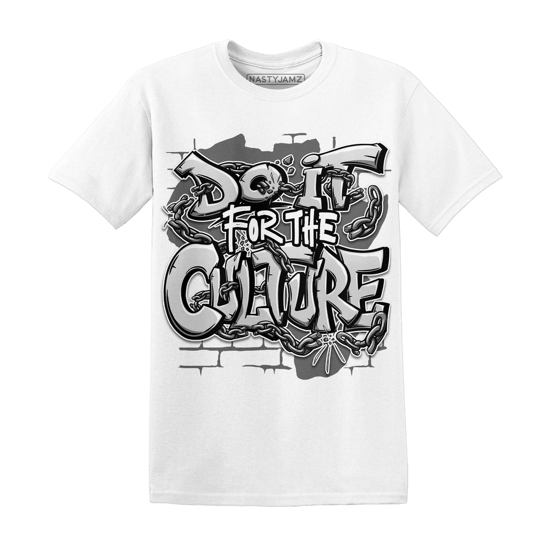 Retro High OG Black White 1s T Shirt Match Do It For Culture - NastyJamz