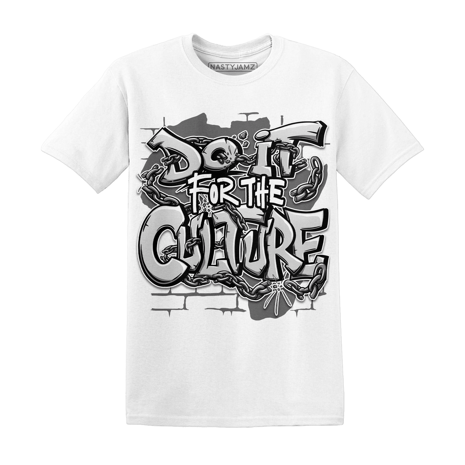 Retro High OG Black White 1s T Shirt Match Do It For Culture - NastyJamz