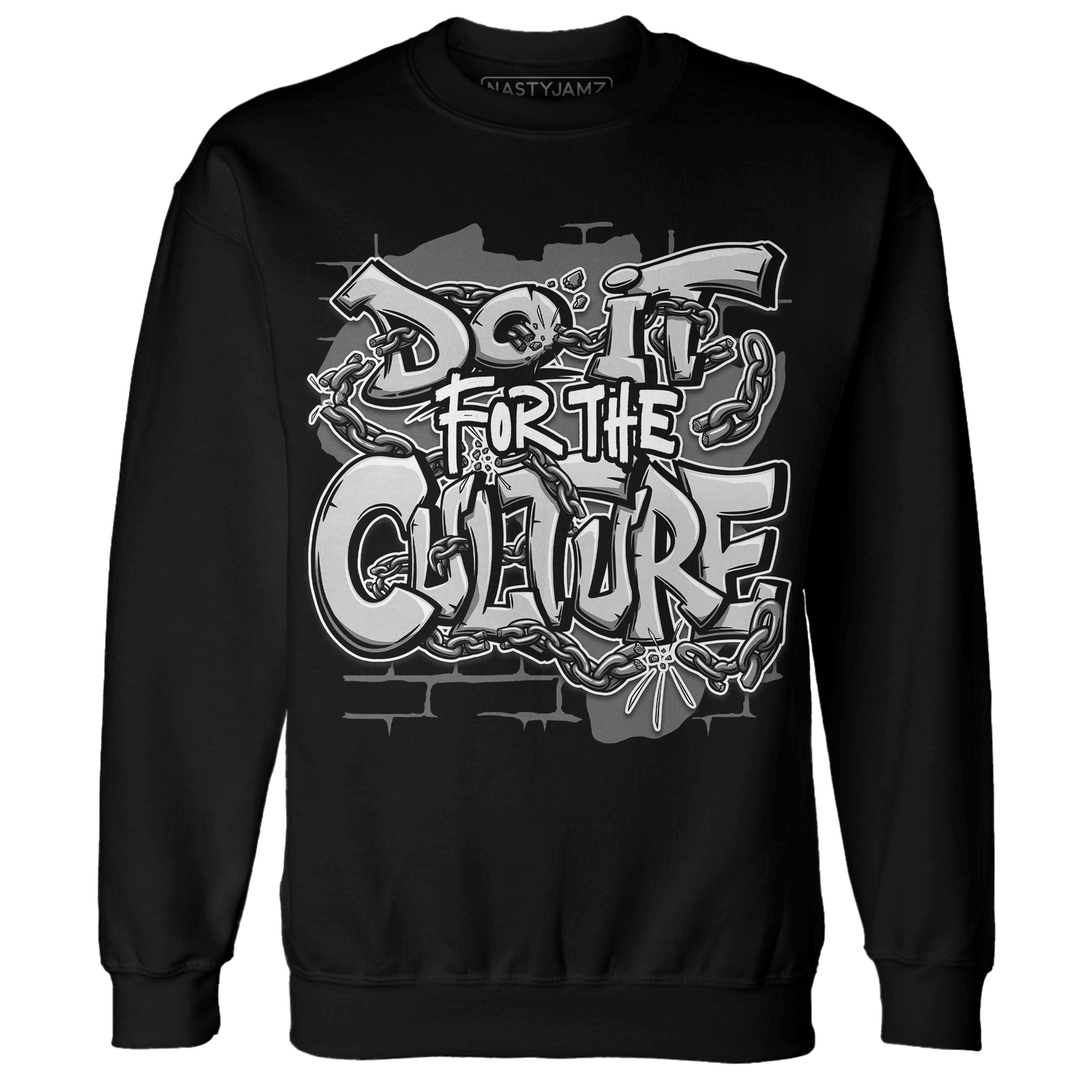 Retro High OG Black White 1s Sweatshirt Match Do It For Culture - NastyJamz