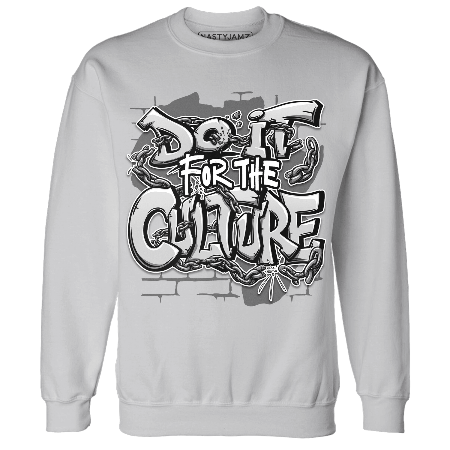 Retro High OG Black White 1s Sweatshirt Match Do It For Culture - NastyJamz