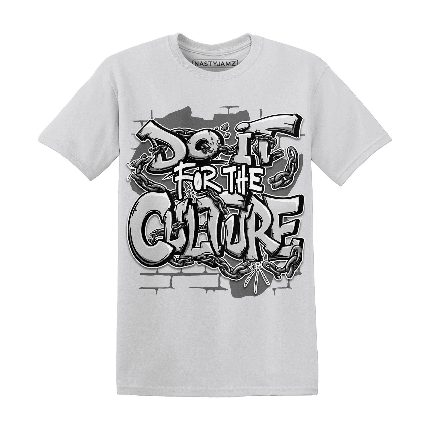 Retro High OG Black White 1s T Shirt Match Do It For Culture - NastyJamz