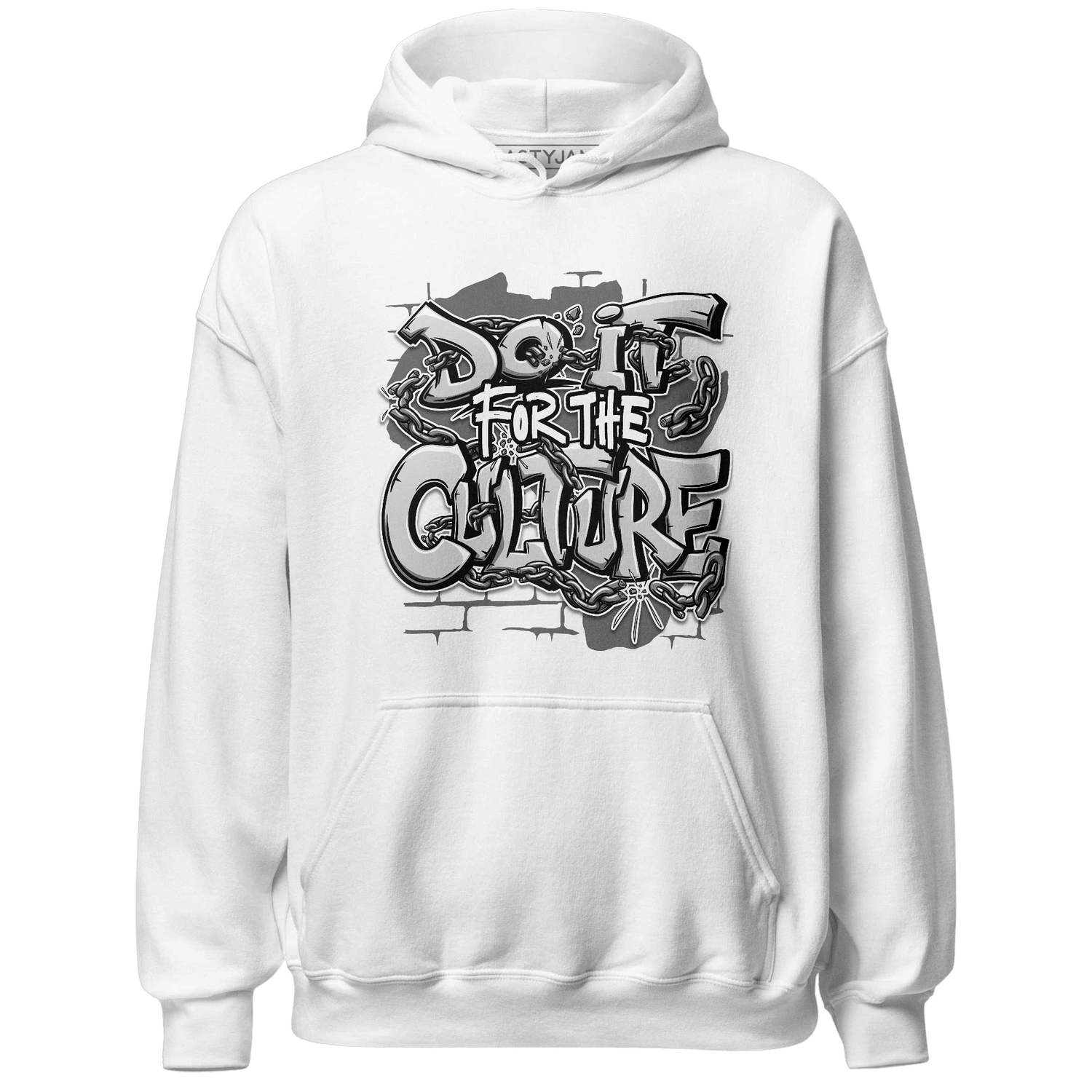 Retro High OG Black White 1s Hoodie Match Do It For Culture - NastyJamz