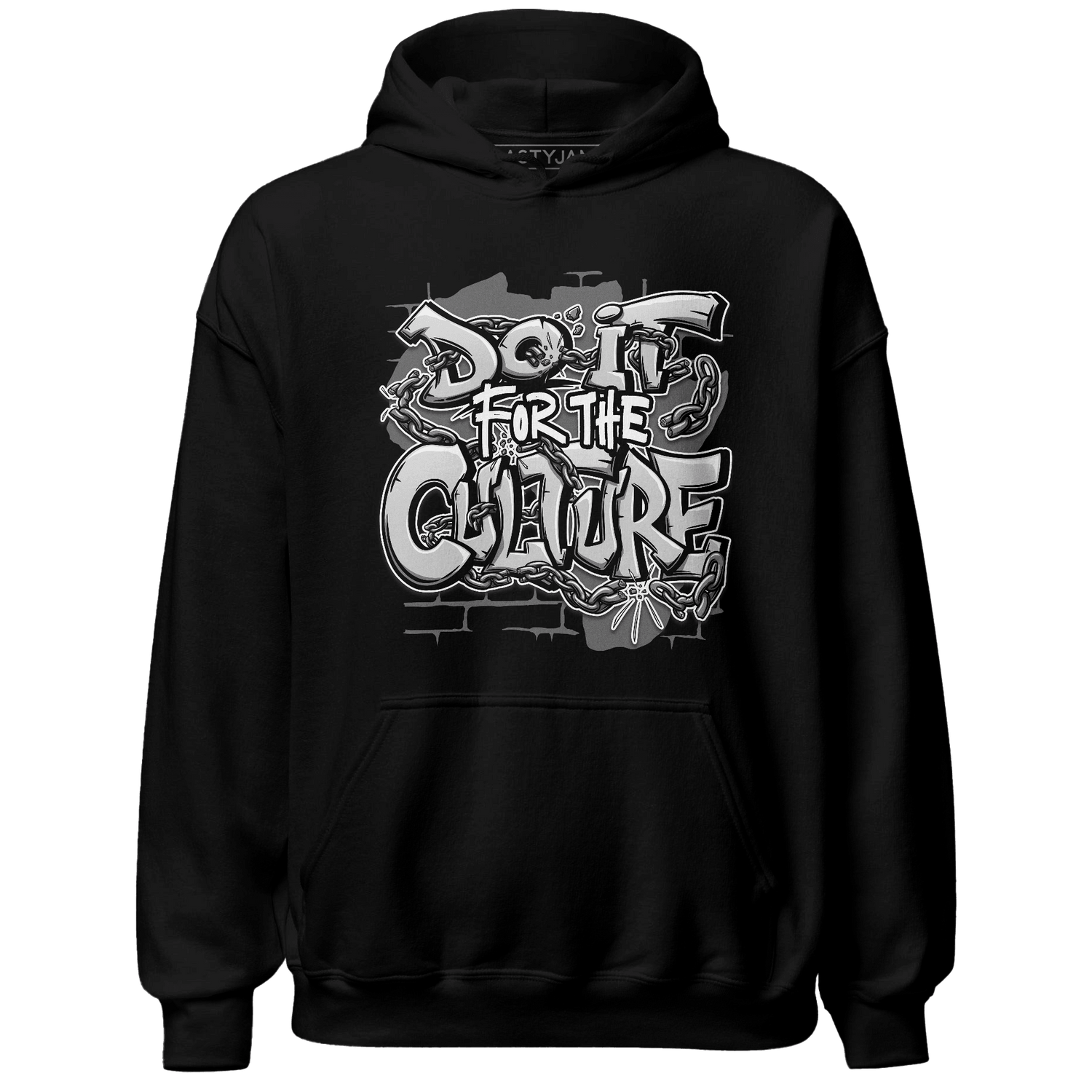 Retro High OG Black White 1s Hoodie Match Do It For Culture - NastyJamz