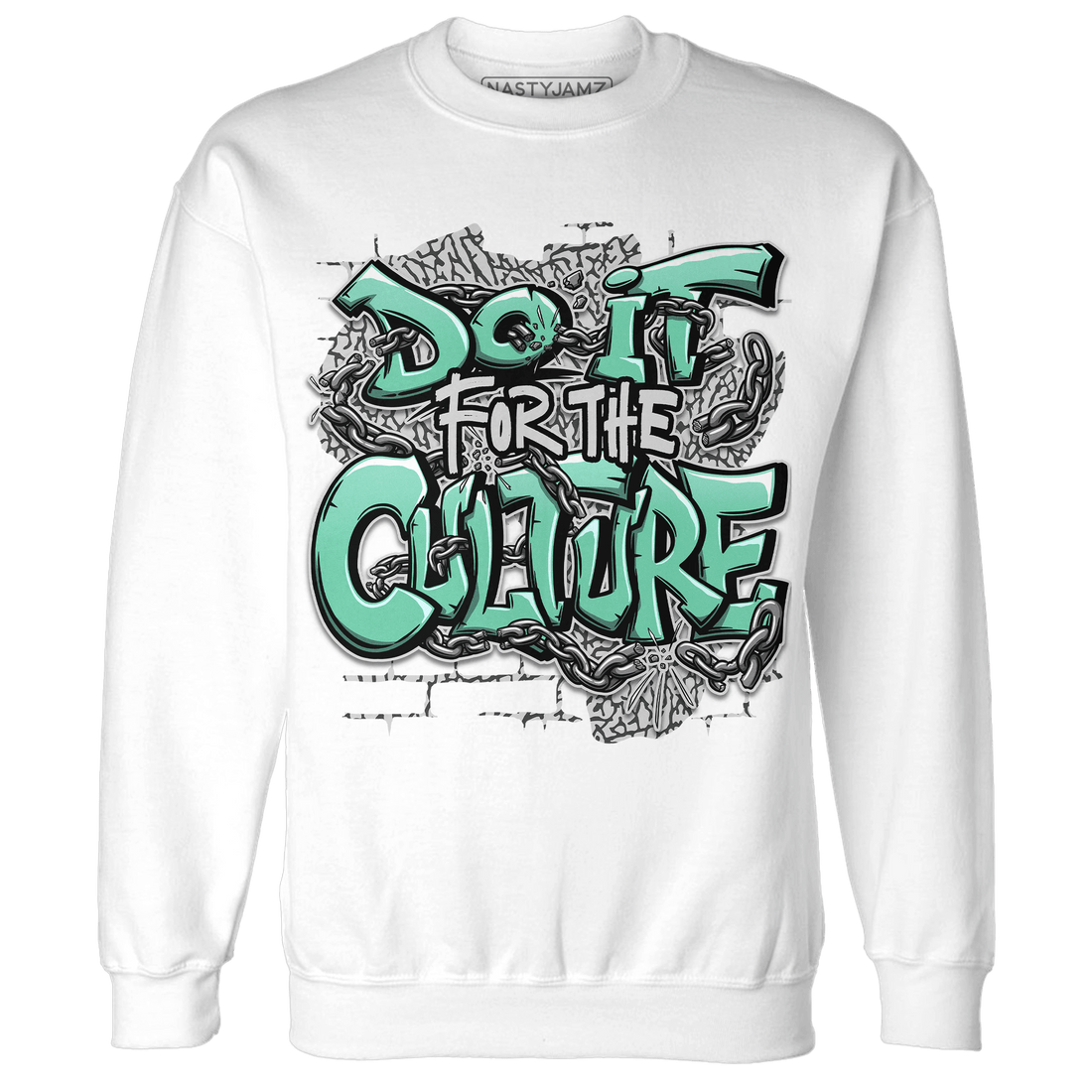 Green Glow 3s Sweatshirt Match Do It For Culture - NastyJamz