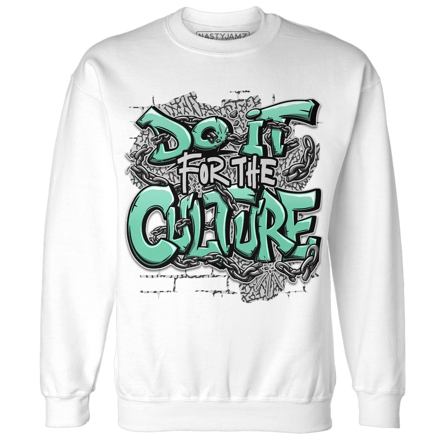 Green Glow 3s Sweatshirt Match Do It For Culture - NastyJamz