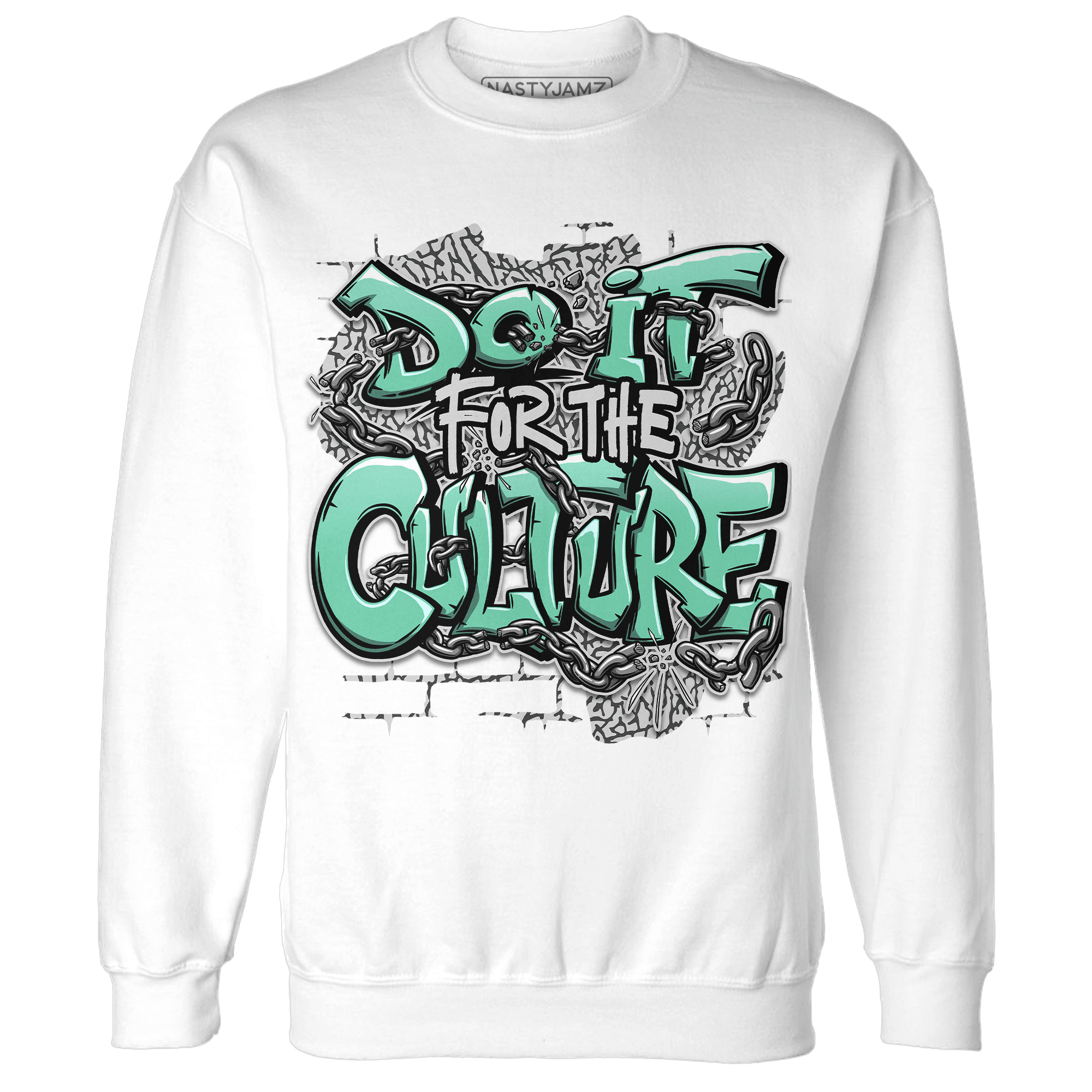 Green Glow 3s Sweatshirt Match Do It For Culture - NastyJamz