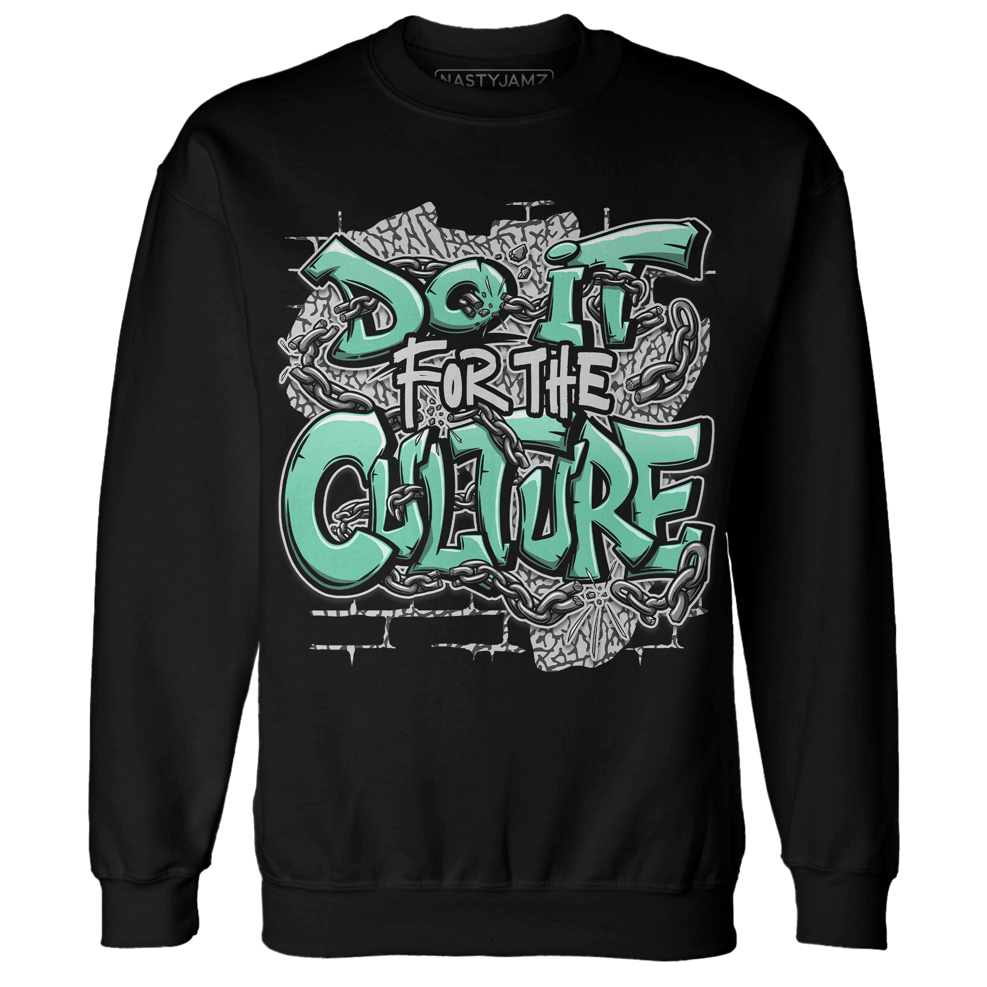 Green Glow 3s Sweatshirt Match Do It For Culture - NastyJamz