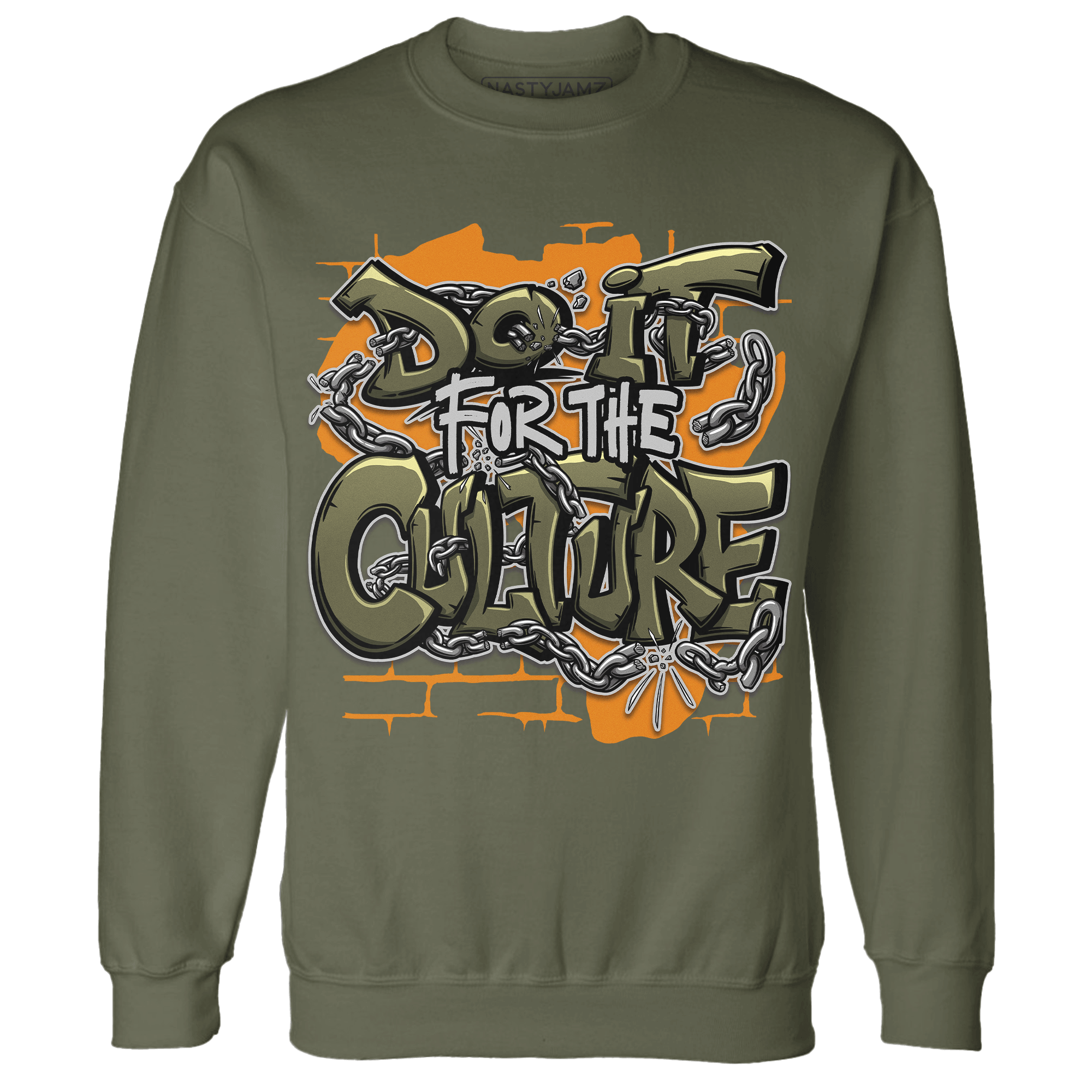 Olive 5s Sweatshirt Match Do It For Culture - NastyJamz