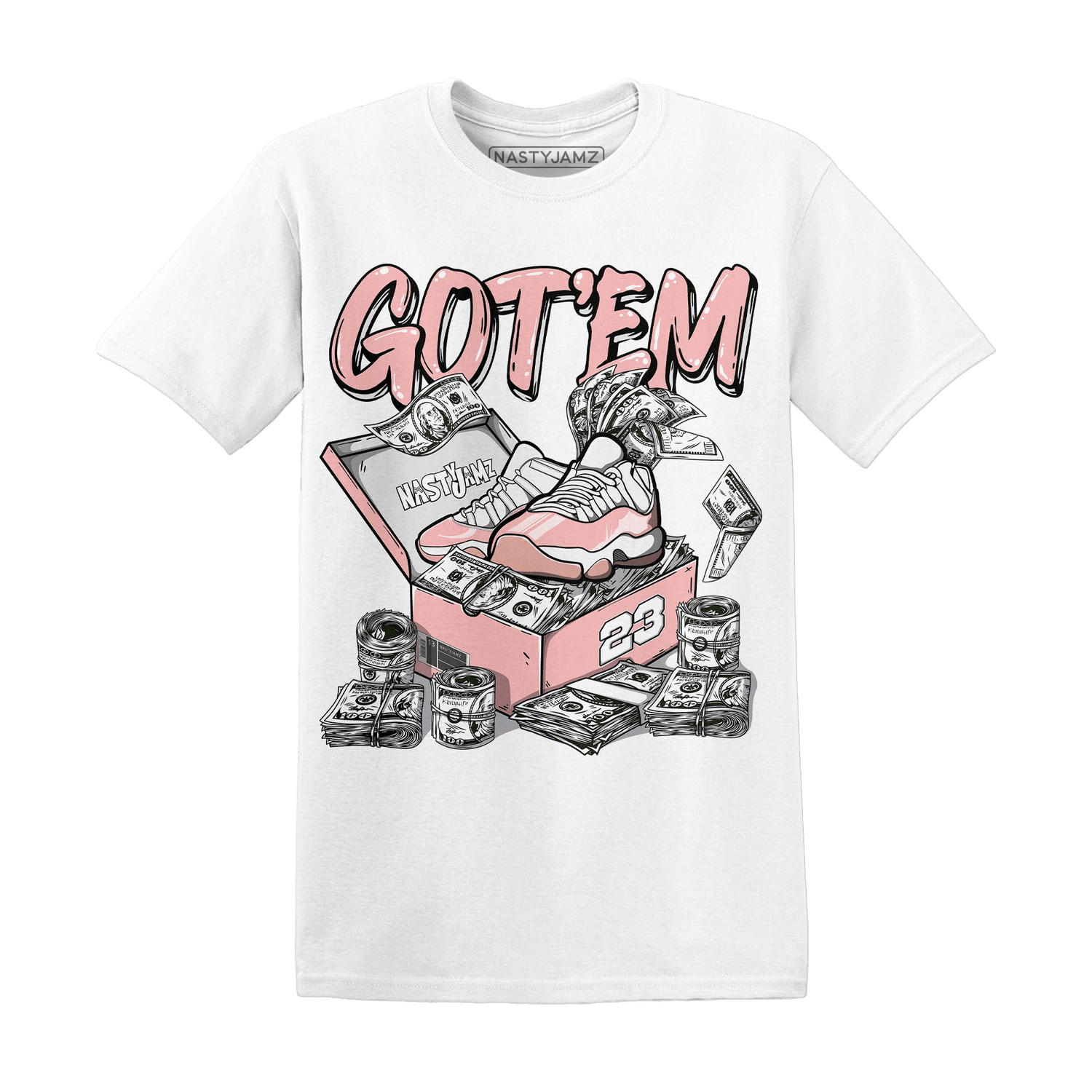 Low Legend Pink 11s T Shirt Match Dollar Sneaker Box - NastyJamz