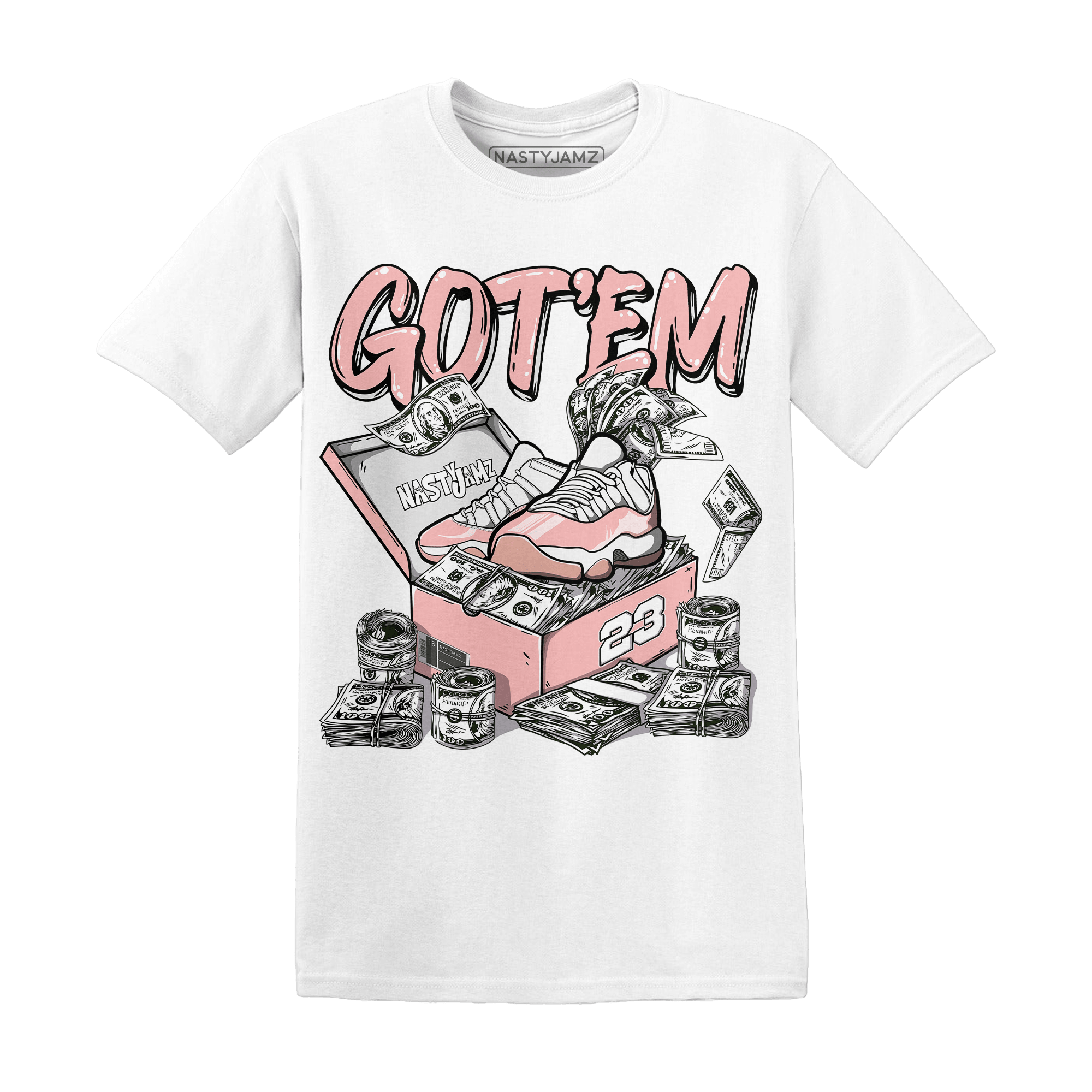 Low Legend Pink 11s T Shirt Match Dollar Sneaker Box - NastyJamz