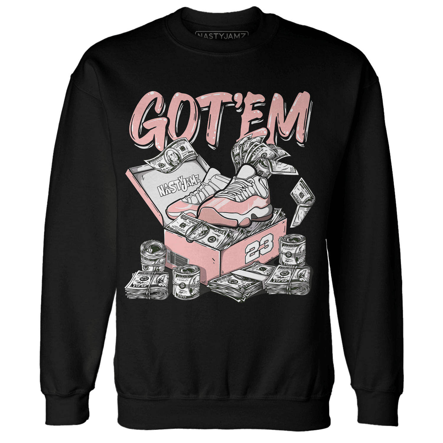 Low Legend Pink 11s Sweatshirt Match Dollar Sneaker Box - NastyJamz