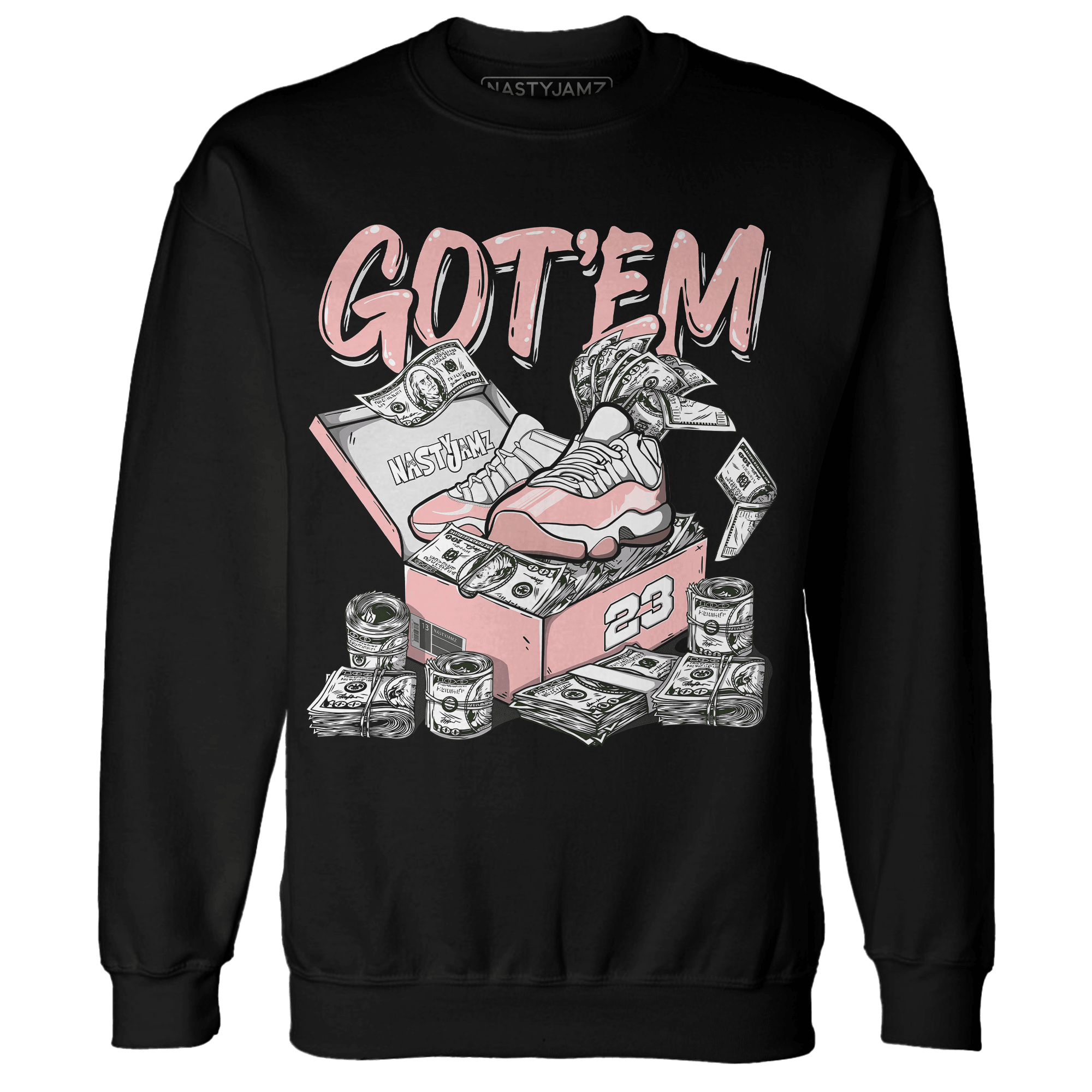Low Legend Pink 11s Sweatshirt Match Dollar Sneaker Box - NastyJamz