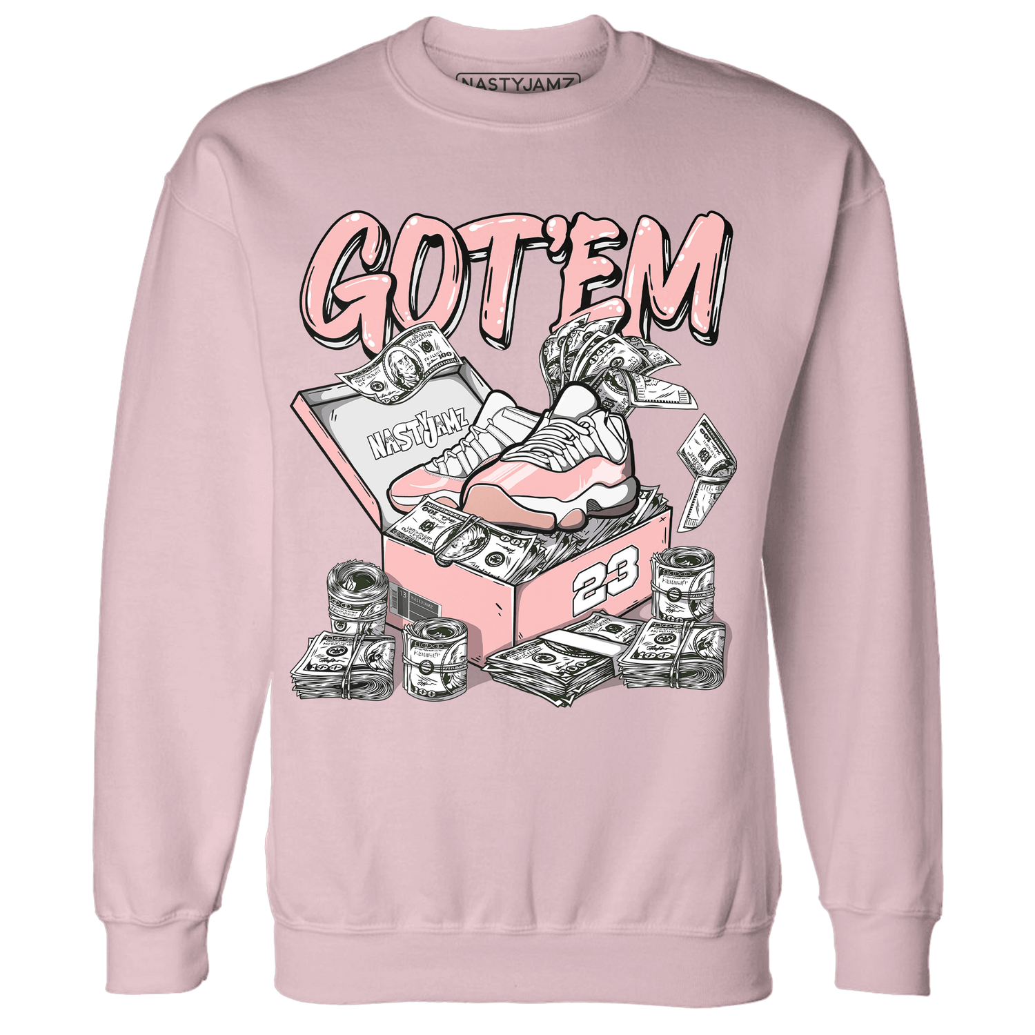 Low Legend Pink 11s Sweatshirt Match Dollar Sneaker Box - NastyJamz