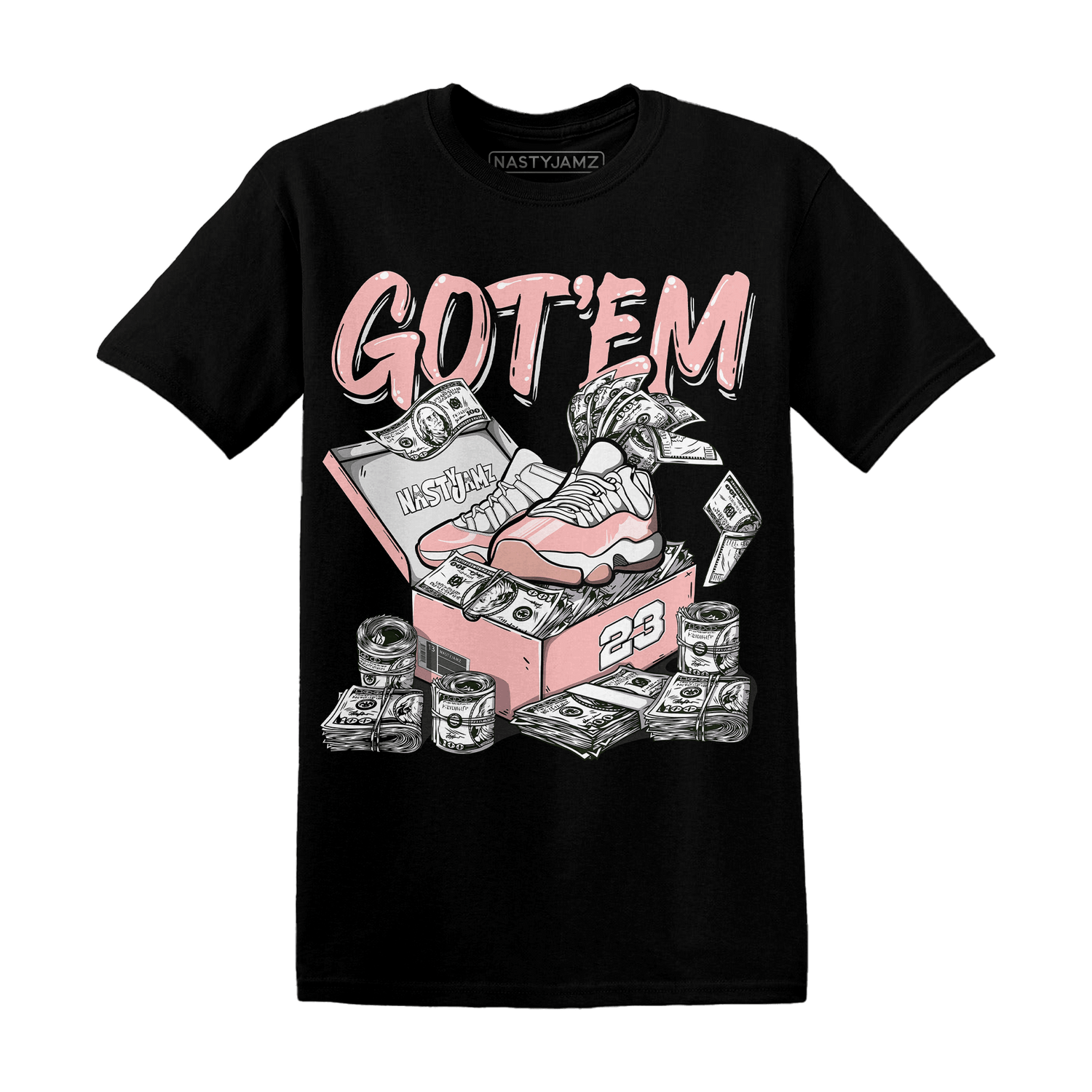 Low Legend Pink 11s T Shirt Match Dollar Sneaker Box - NastyJamz