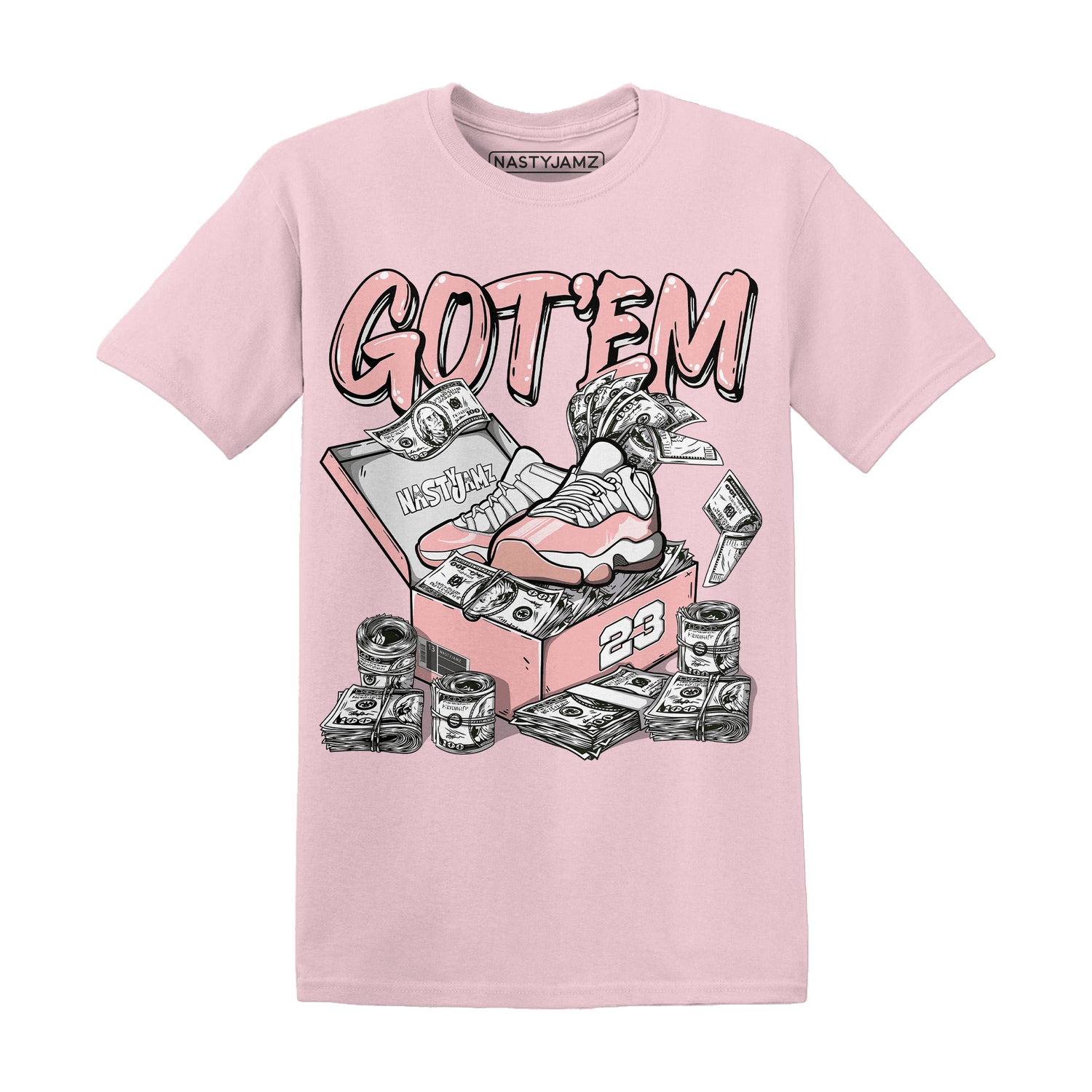 Low Legend Pink 11s T Shirt Match Dollar Sneaker Box - NastyJamz