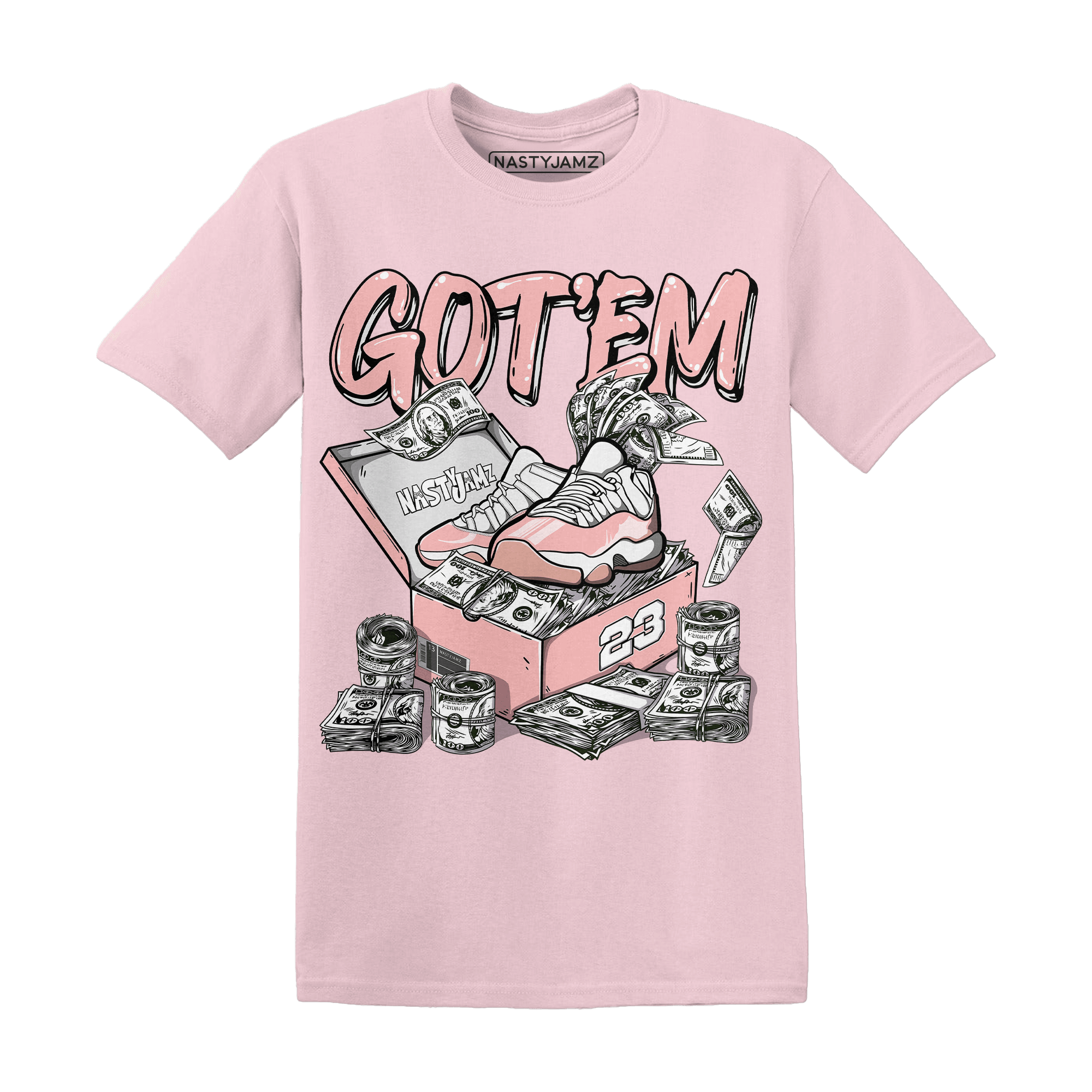 Low Legend Pink 11s T Shirt Match Dollar Sneaker Box - NastyJamz