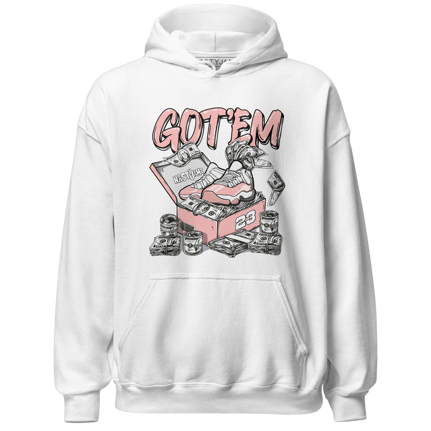 Low Legend Pink 11s Hoodie Match Dollar Sneaker Box - NastyJamz