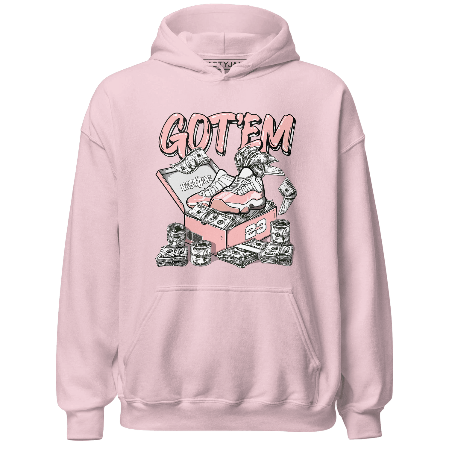 Low Legend Pink 11s Hoodie Match Dollar Sneaker Box - NastyJamz