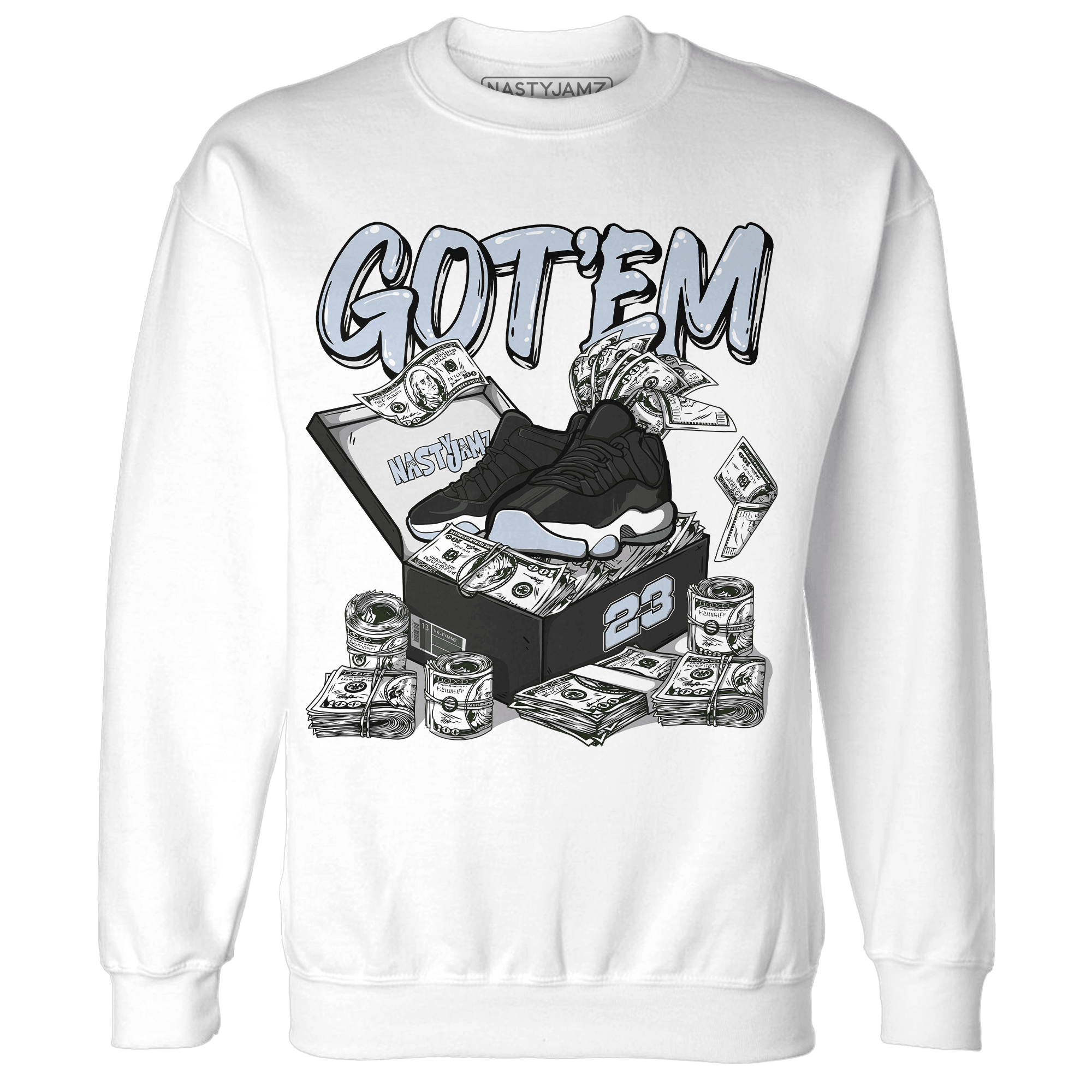 Low Space Jamz 11s Sweatshirt Match Dollar Sneaker Box - NastyJamz
