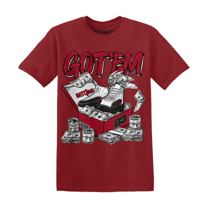 Retro Red Taxi 12s T Shirt Match Dollar Sneaker Box - NastyJamz