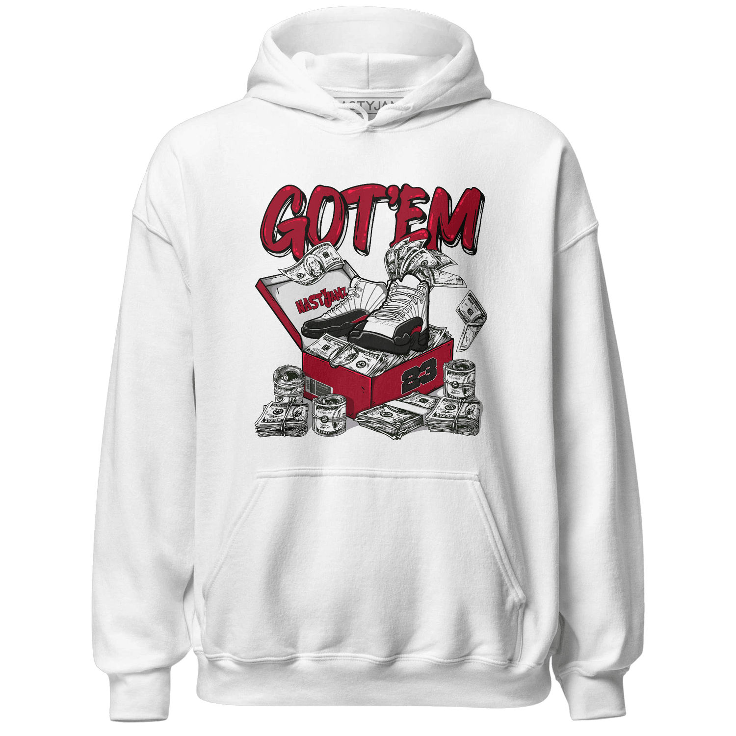 Retro Red Taxi 12s Hoodie Match Dollar Sneaker Box - NastyJamz
