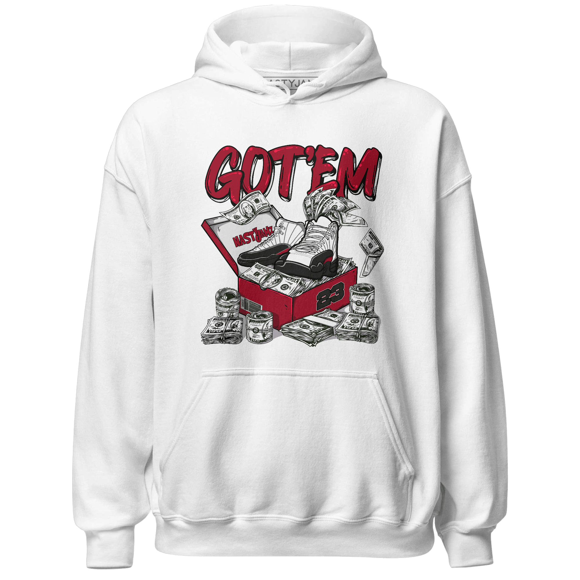 Retro Red Taxi 12s Hoodie Match Dollar Sneaker Box - NastyJamz