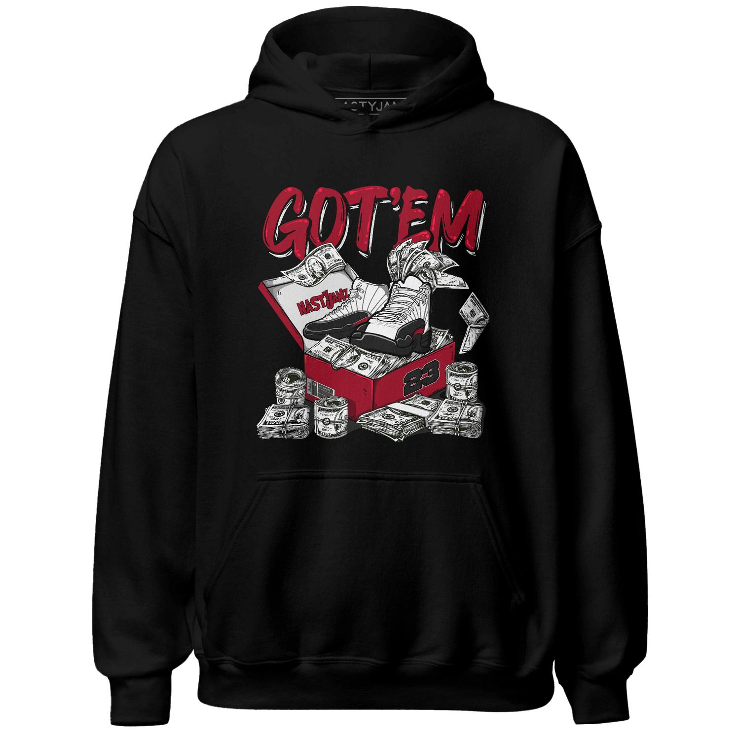Retro Red Taxi 12s Hoodie Match Dollar Sneaker Box - NastyJamz