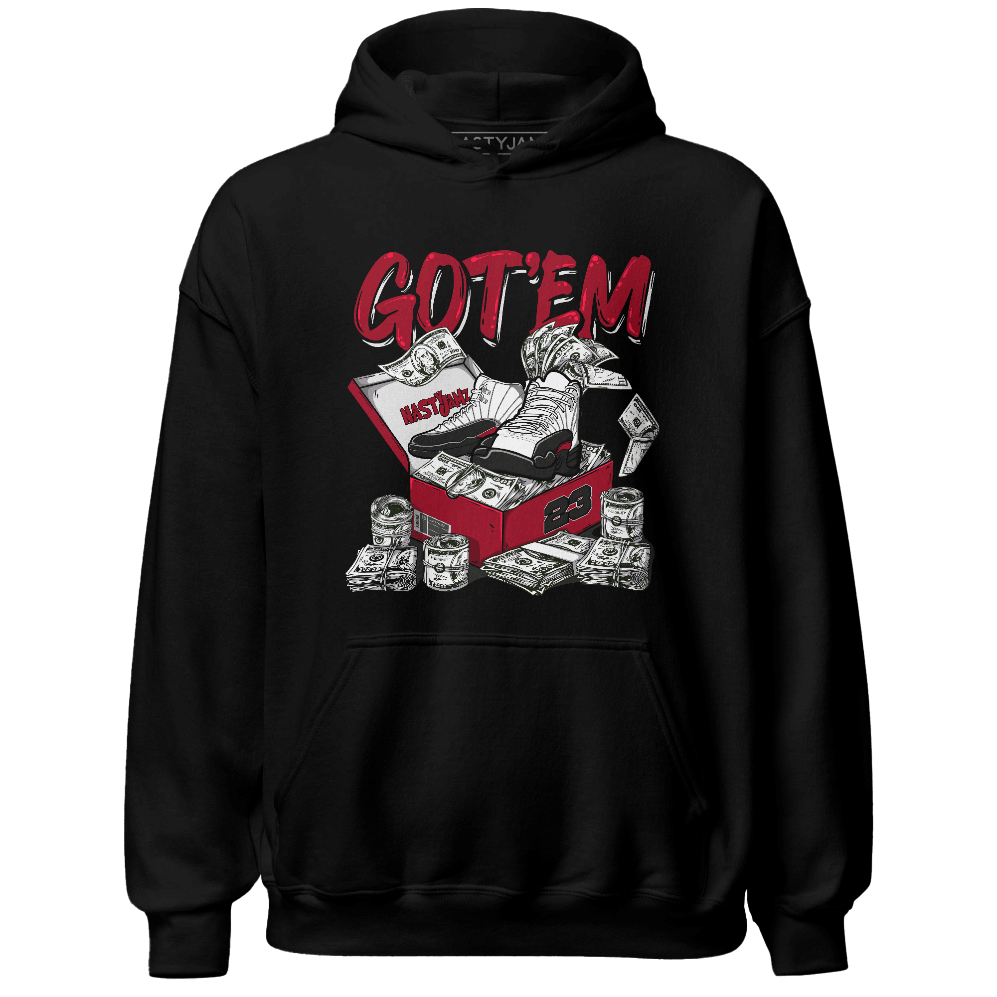 Retro Red Taxi 12s Hoodie Match Dollar Sneaker Box - NastyJamz