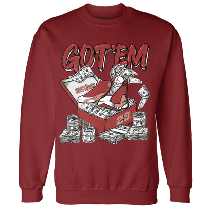 Dune Red 13s Sweatshirt Match Dollar Sneaker Box - NastyJamz